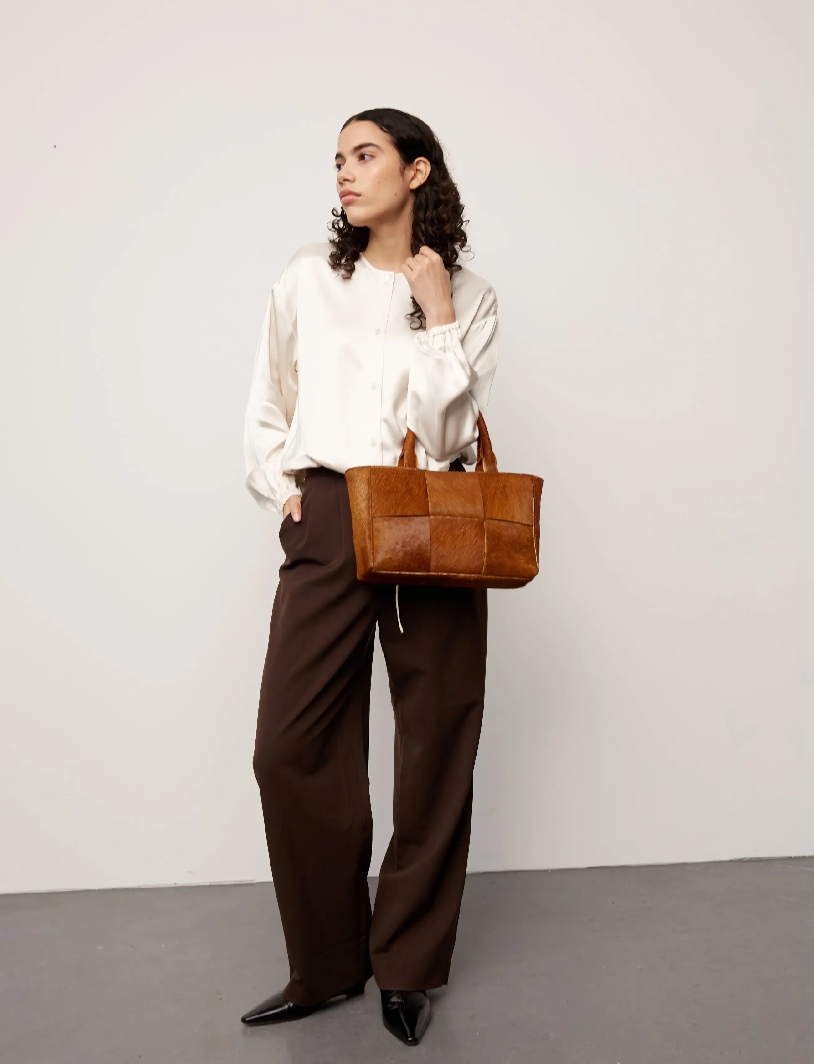 Adax - Molino braided handbag Harper - festtøj til outletpriser - caramel - 5