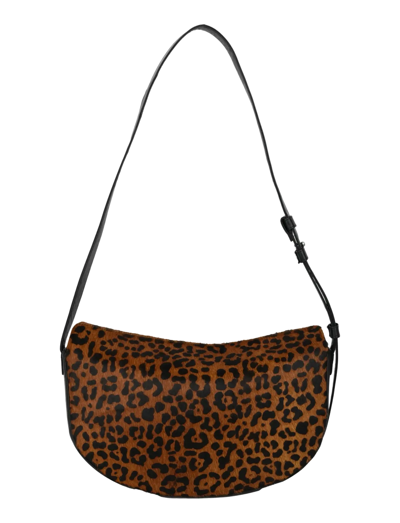 Adax Amalfi leo shoulder bag Alba - Axelremsväskor - BROWN LEO / black