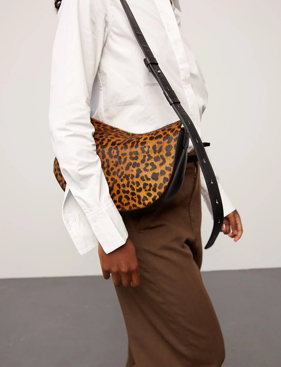 Adax - Amalfi leo shoulder bag Alba - modetrends - brown leo - 5