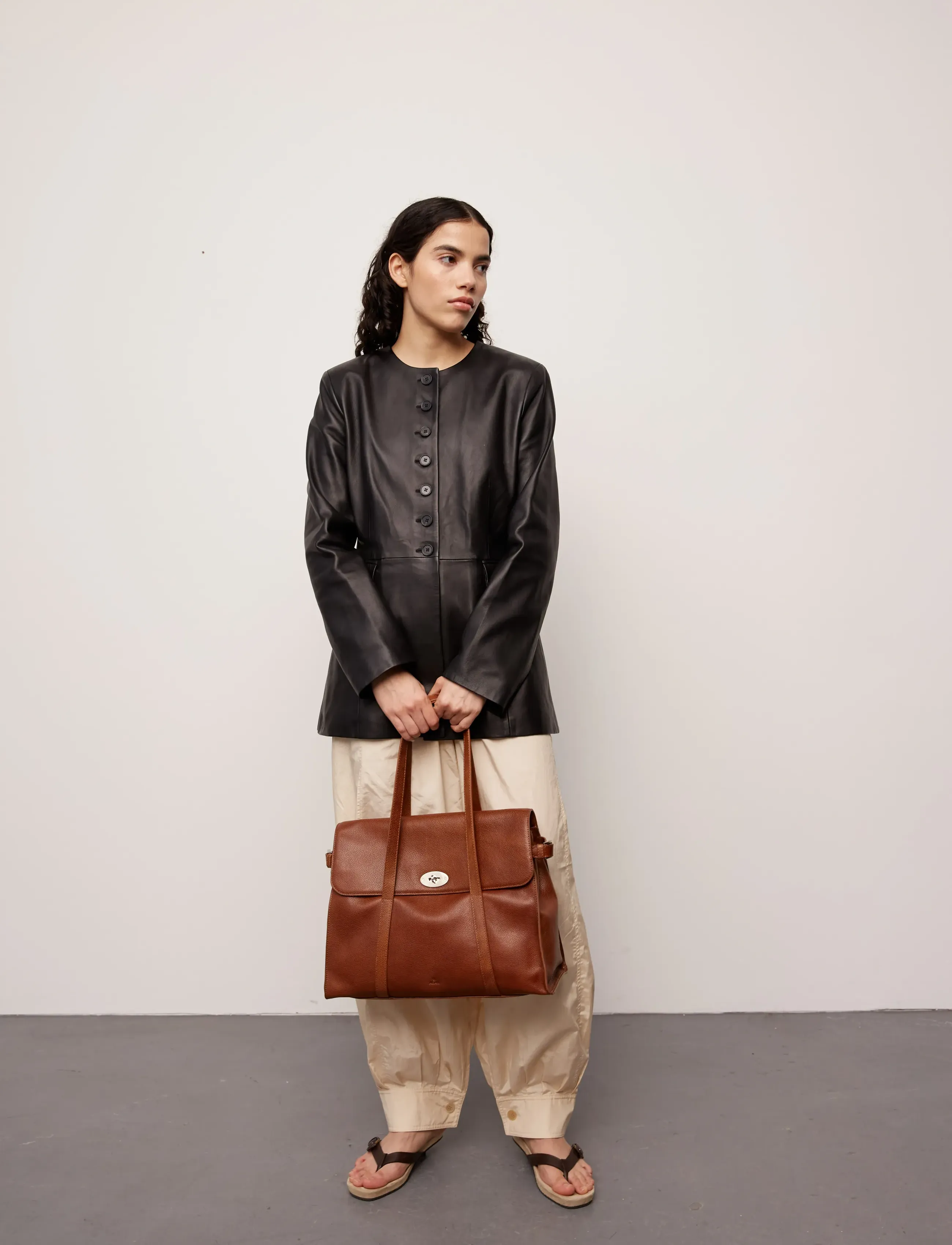 Adax Brescia Handbag Marielle, Kvinder, Drejelås Håndtaske, Brun, Str: ONE SIZE