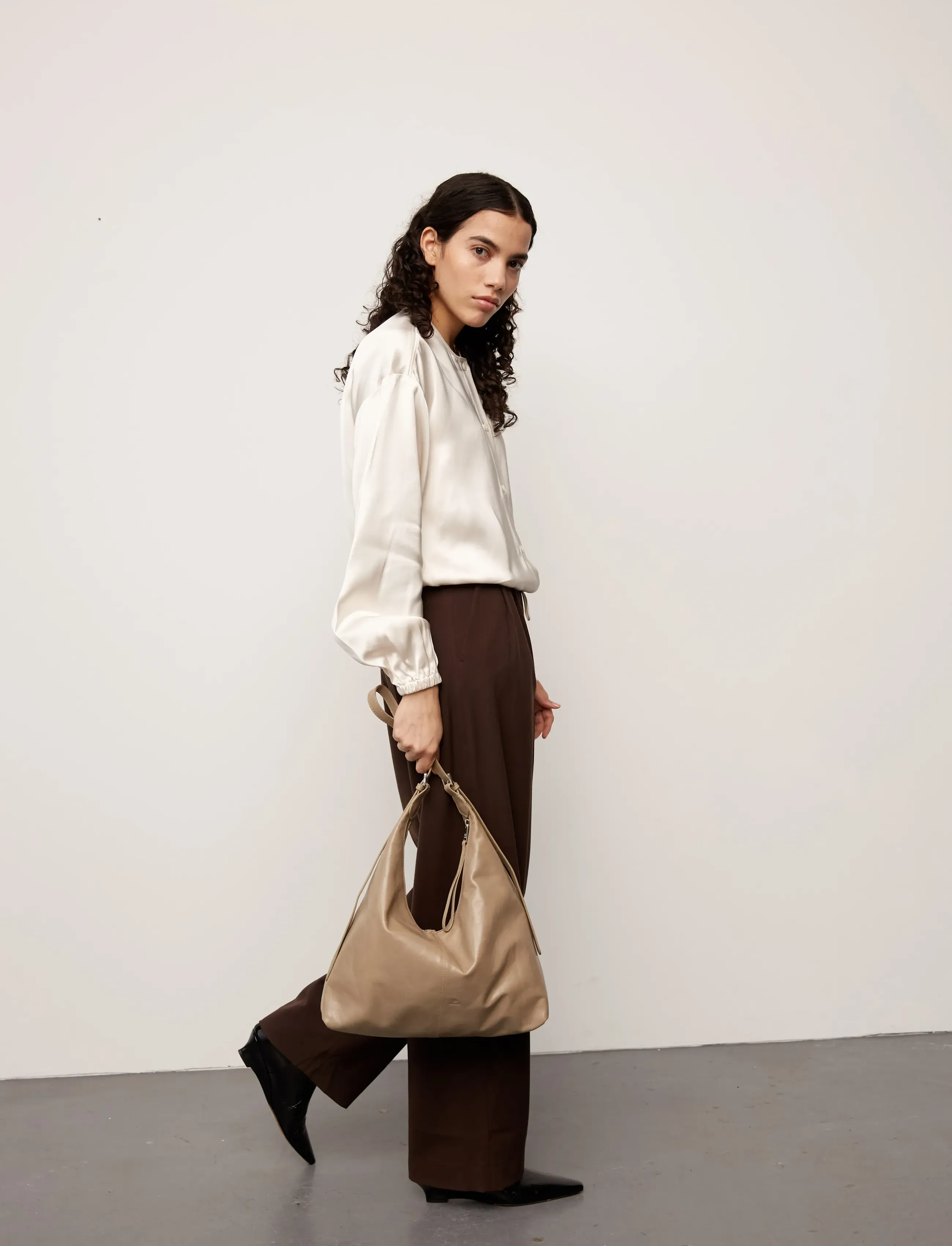 Adax Milano Shoulder Bag Viviana, One Size, Bags, Beige - Small Bags-crossbody Frauen