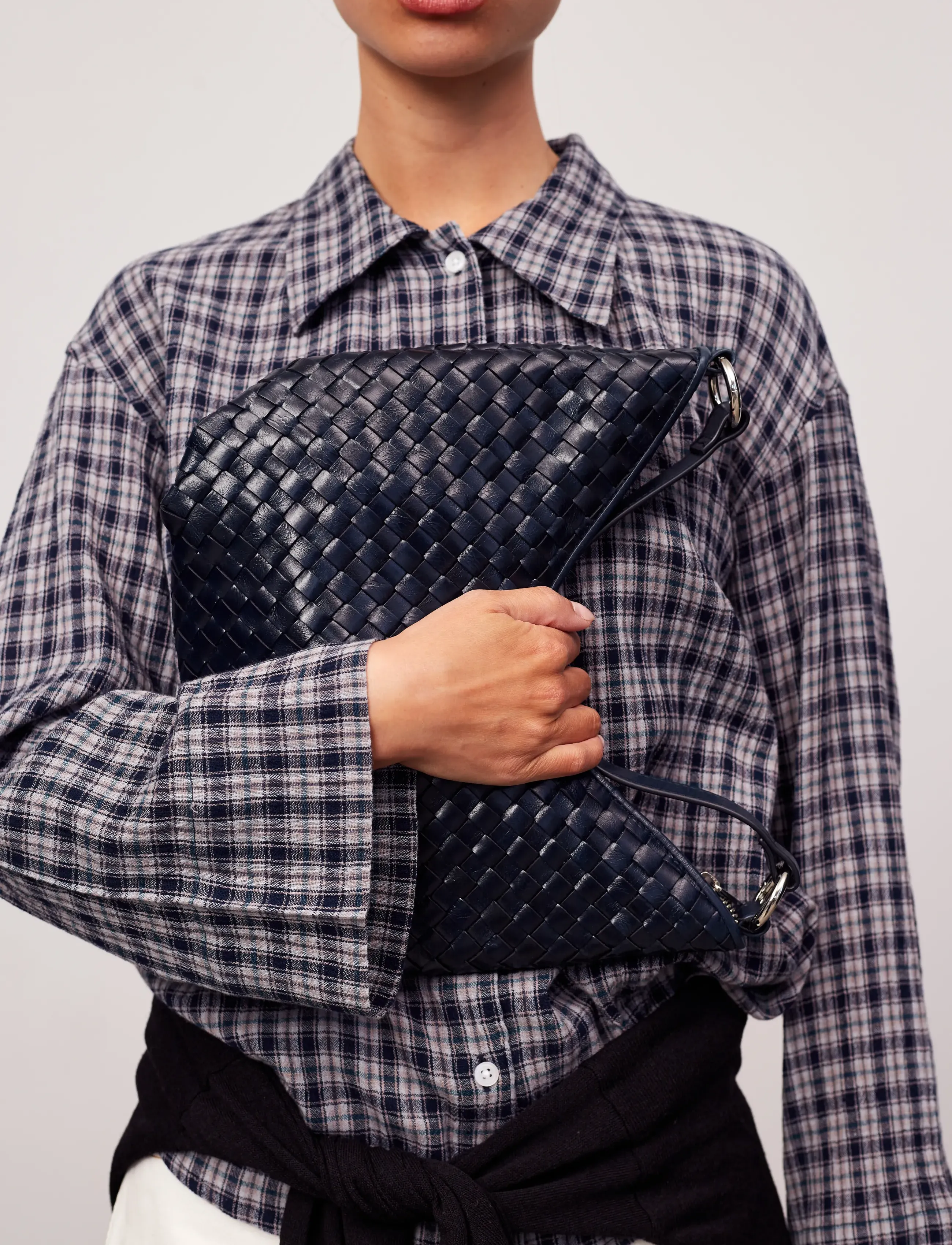 Adax Salerno Shoulder Bag Mona, Kvinder, Vævet Skuldertaske, Blå, Str: ONE SIZE