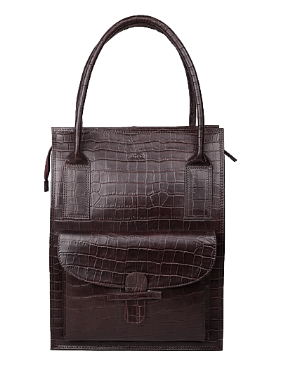 Adax Ragusa shopper Tina - Shoppers & Tote Bags - DARK BROWN / brown