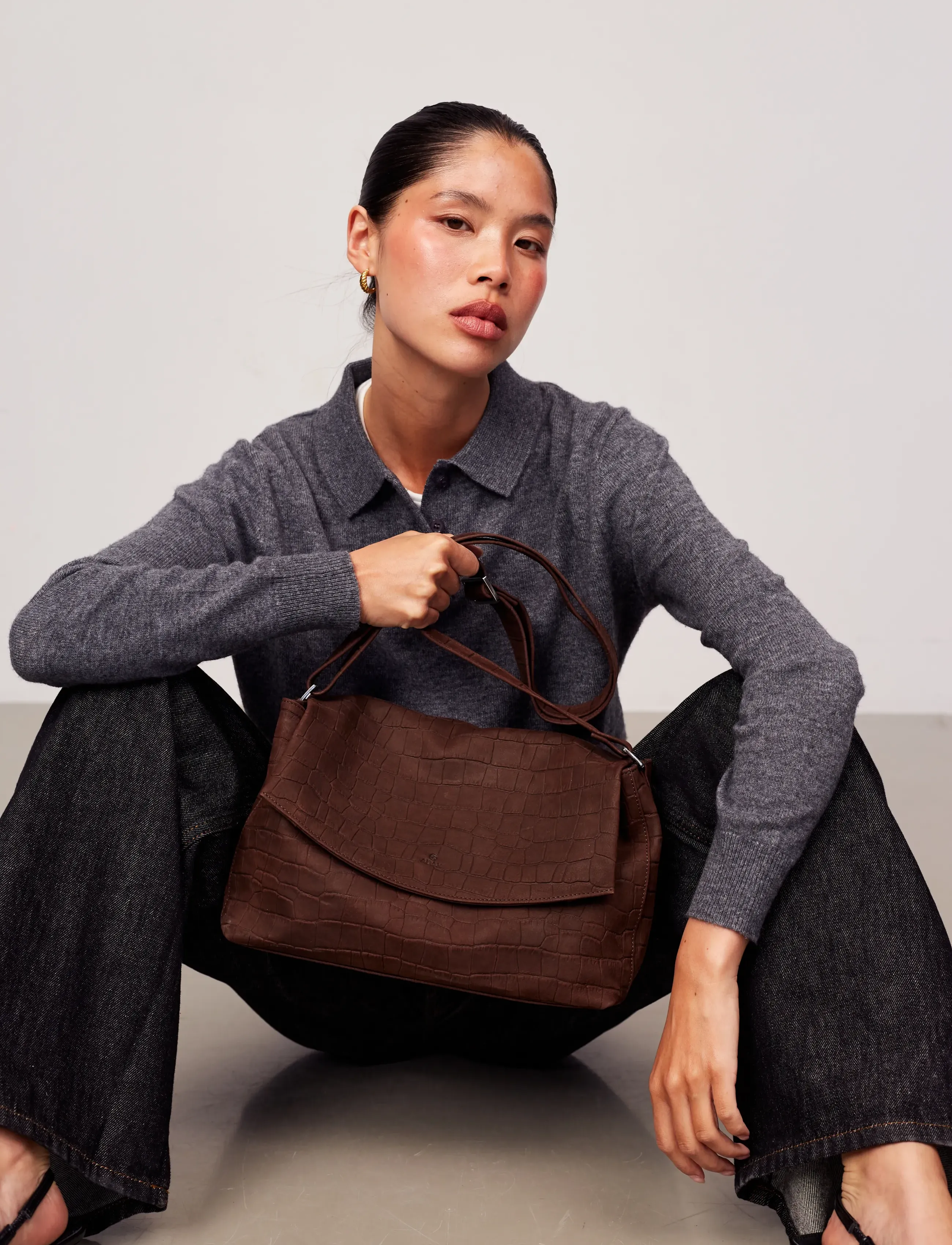 Adax Capri Shoulder Bag Kelly, One Size, Bags, Braun - Crossbody Frauen
