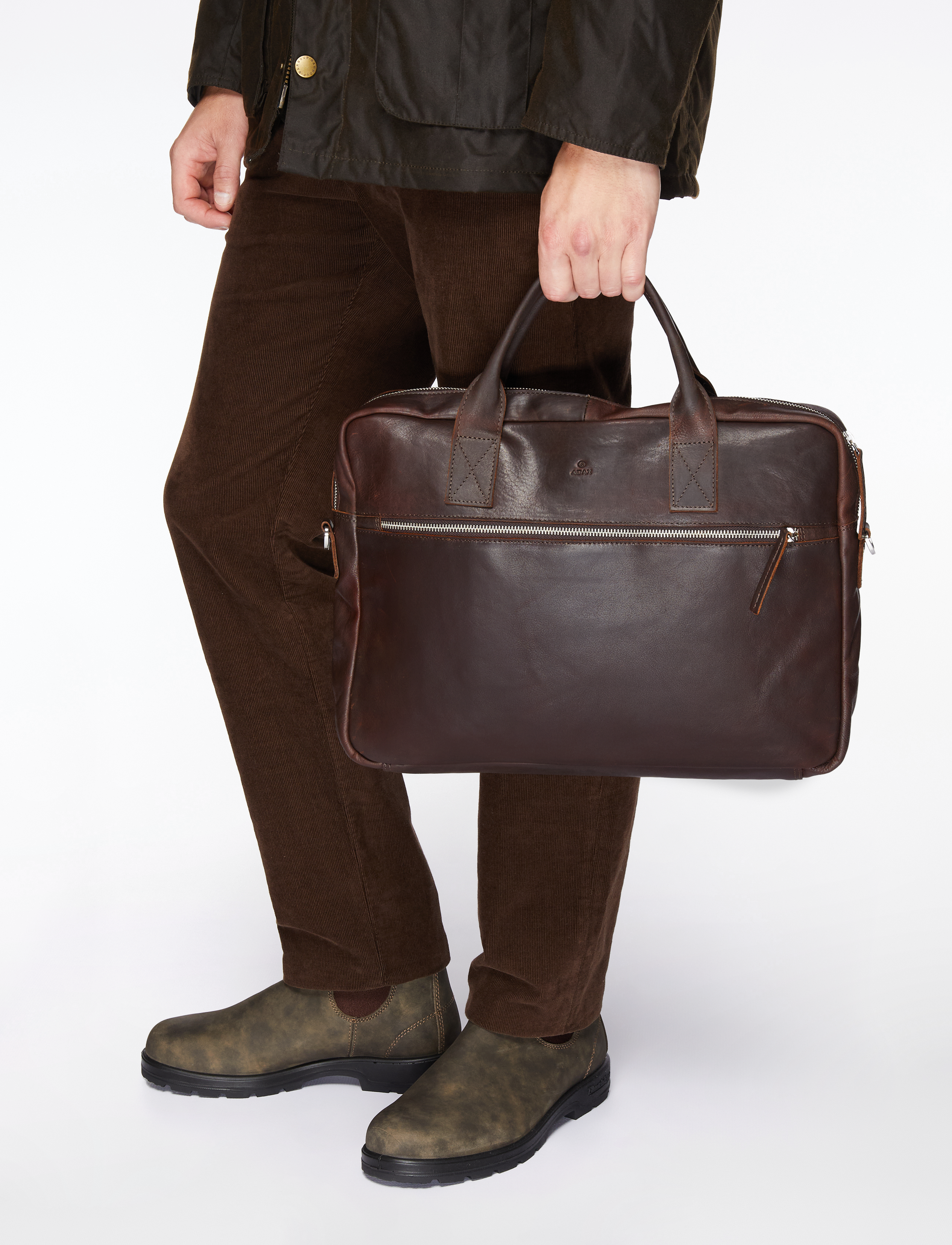 Adax Catania briefcase Tobias 15,6' - Laptoptaschen - DARK BROWN / brown