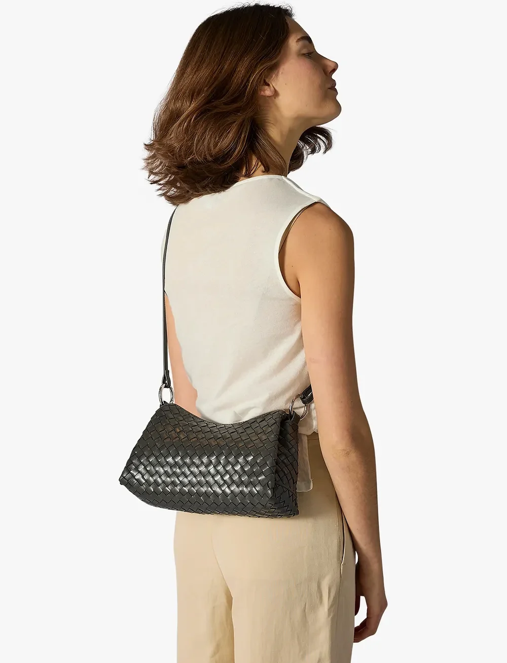 Adax - Salerno shoulder bag Eleonora - speciella tillfällen - charcoal - 4