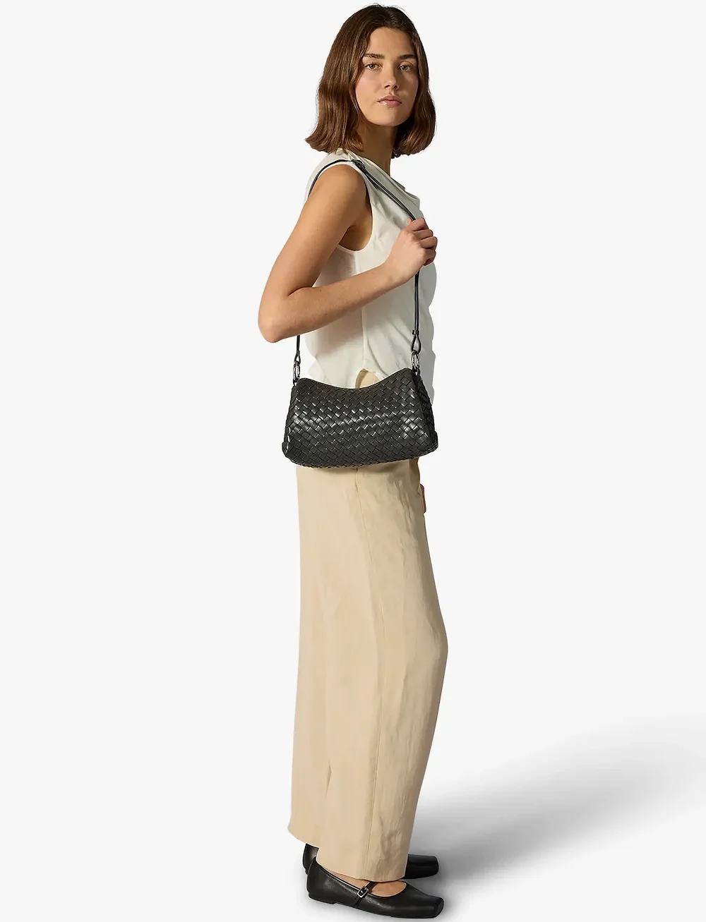 Adax - Salerno shoulder bag Eleonora - speciella tillfällen - charcoal - 5