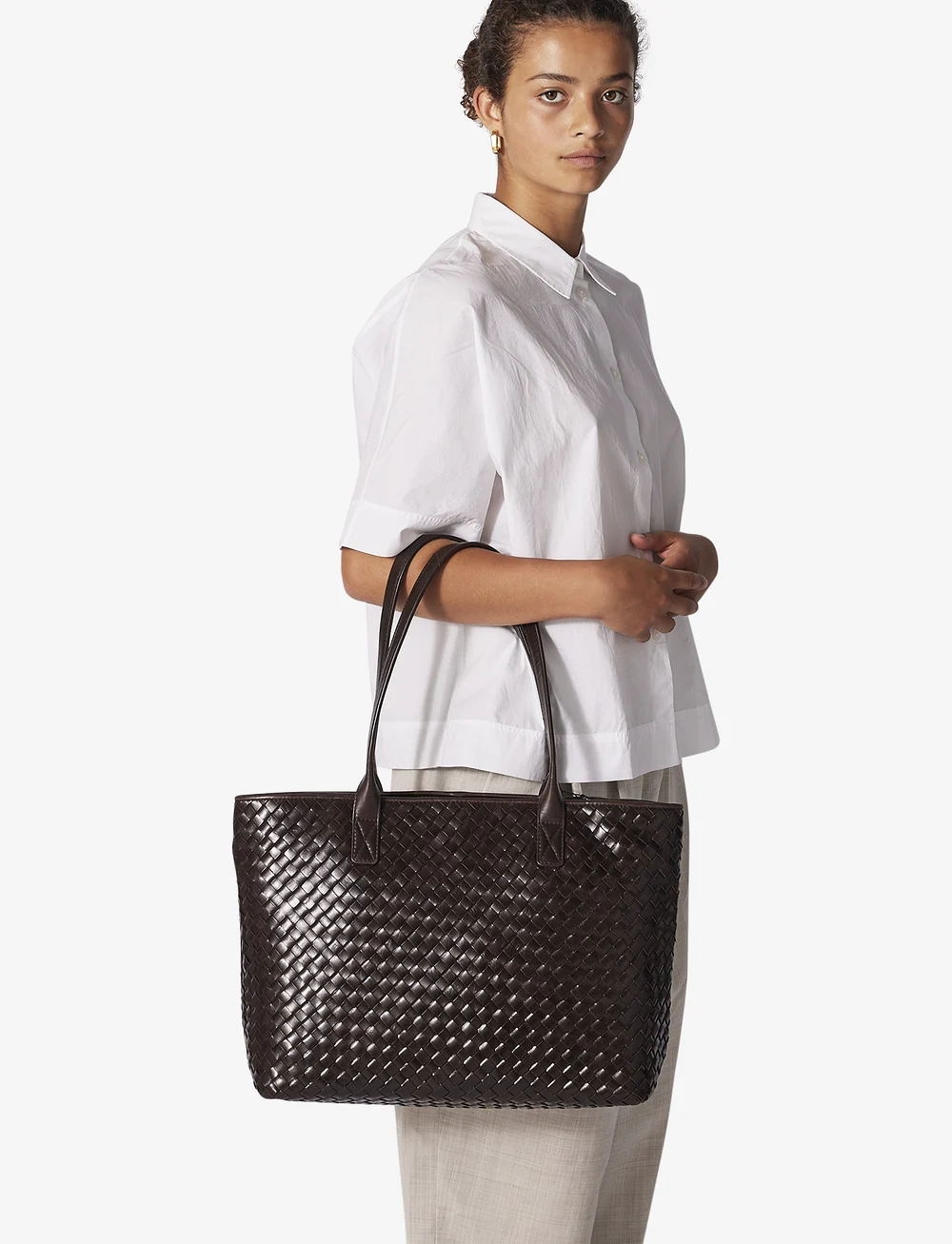 Adax - Salerno handbag Roberta - shoppere - dark brown - 0