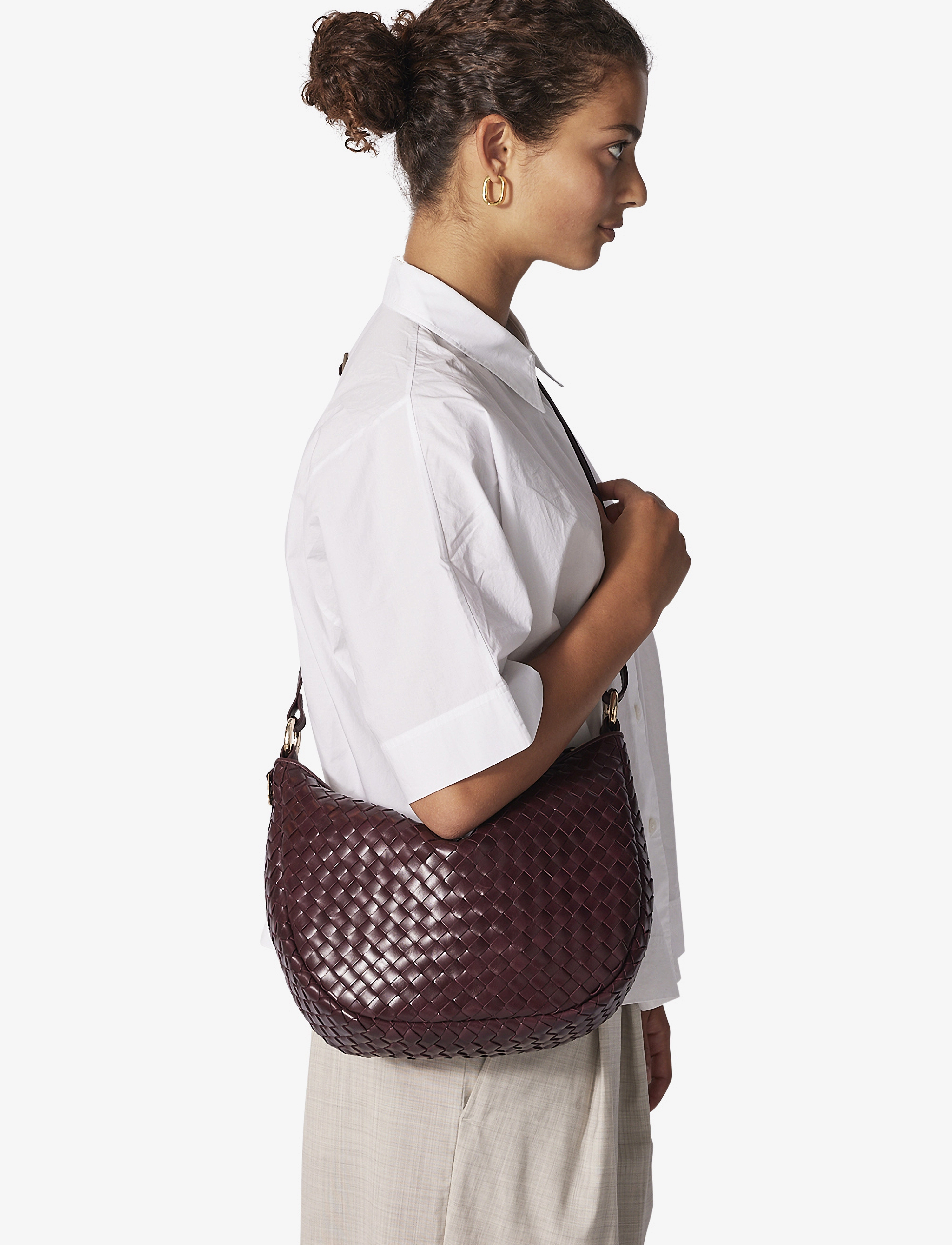 Adax Salerno shoulder bag Marlin - Sacs - BAROLO / burgundy