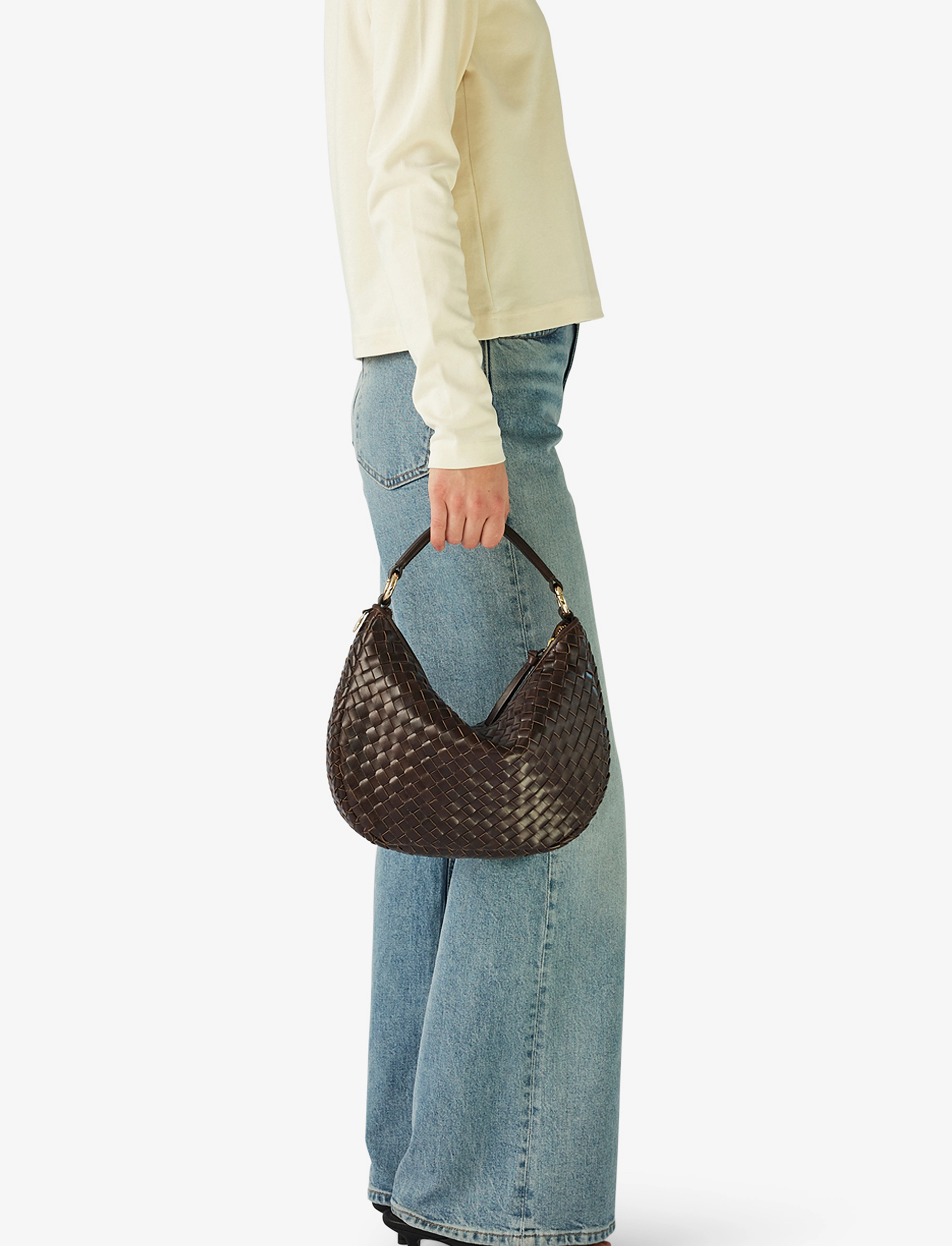Adax - Salerno shoulder bag Marlin - muotitrendit - dark brown - 5