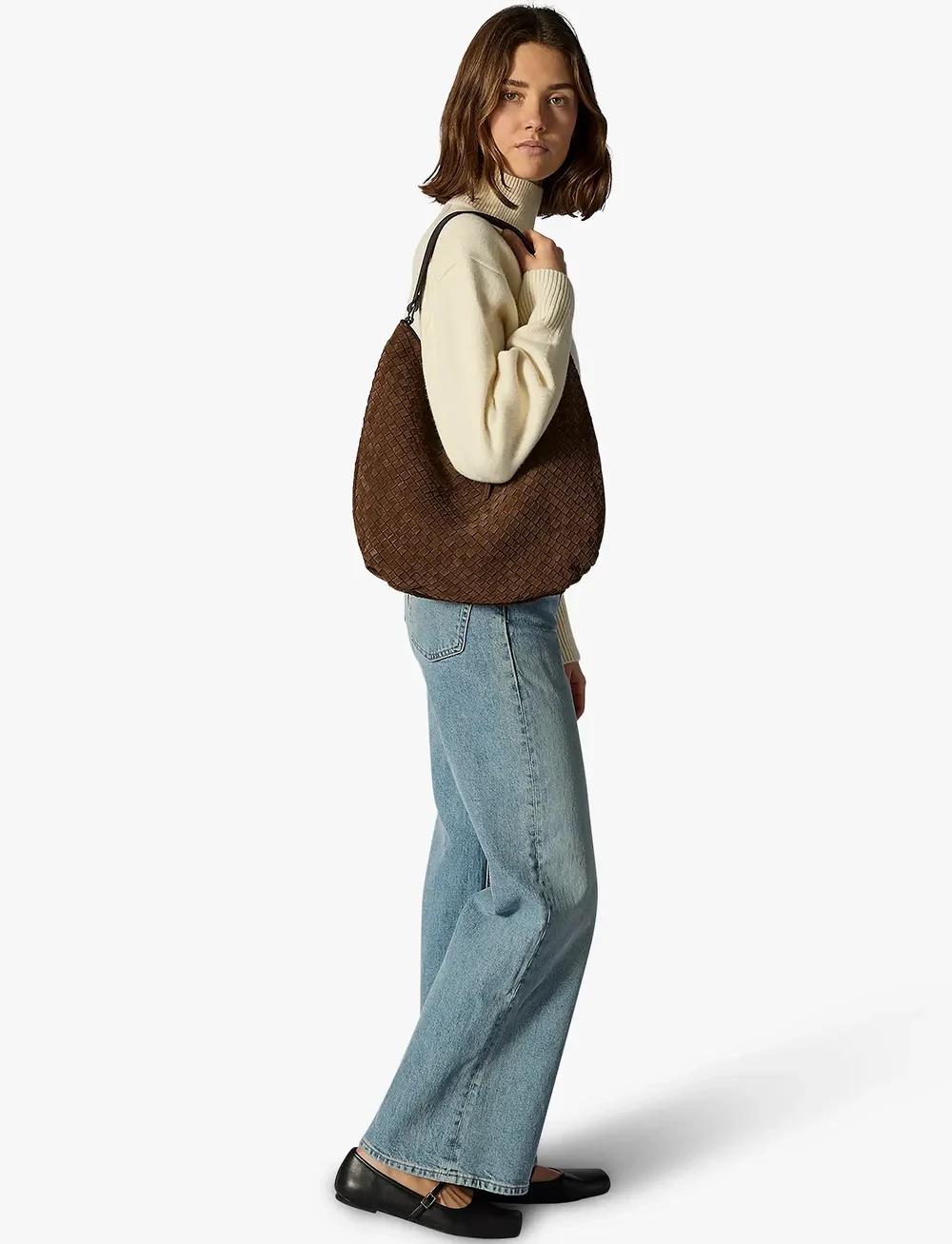 Adax - Rozzano Mindy braided - shoppingväskor - chocolate - 5