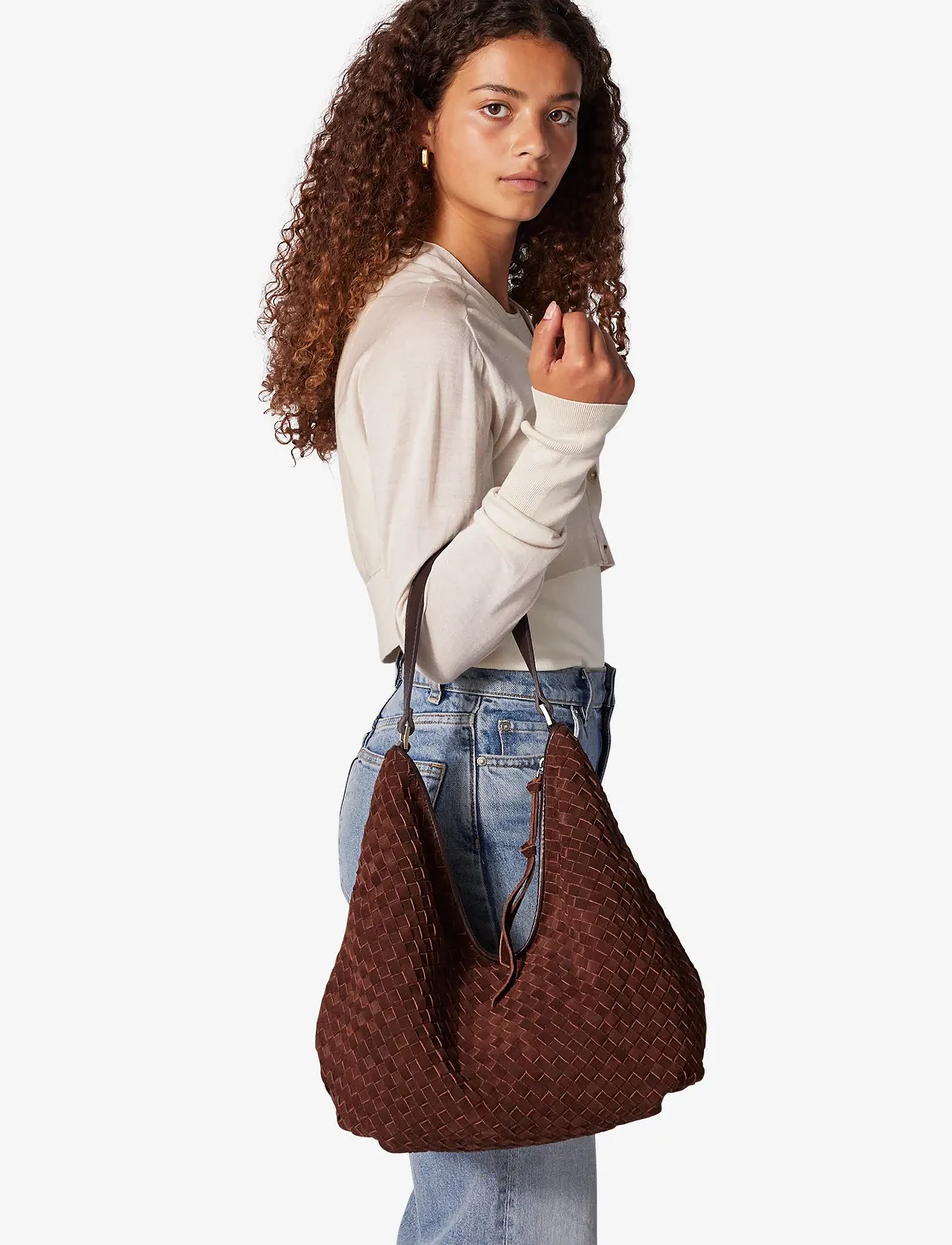 Adax Rozzano Mindy braided - Håndtasker - CHOCOLATE / brown