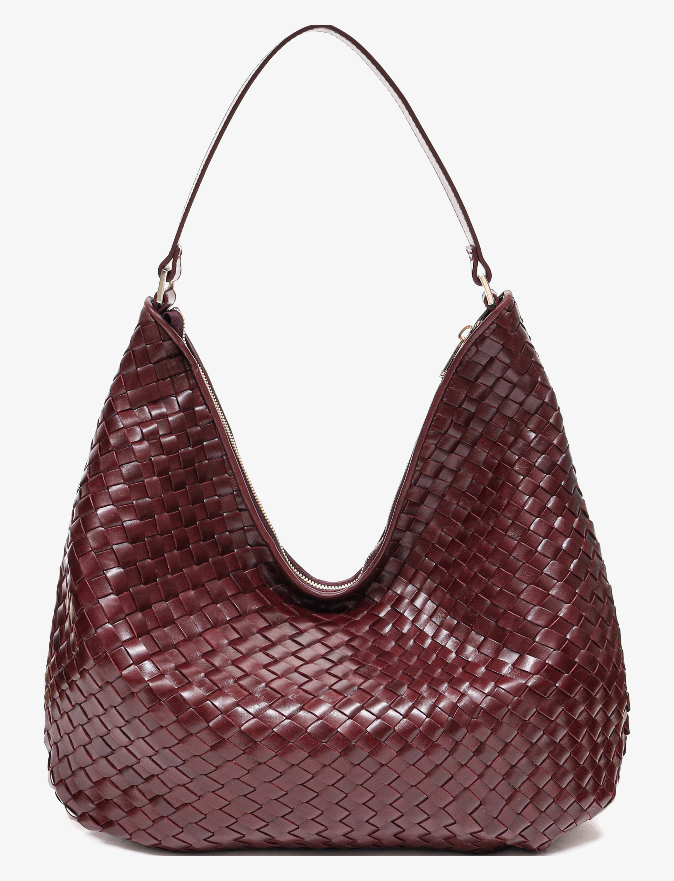 ADAX Salerno Schulter Tasche Mindy Burgundy - One Size - Damen