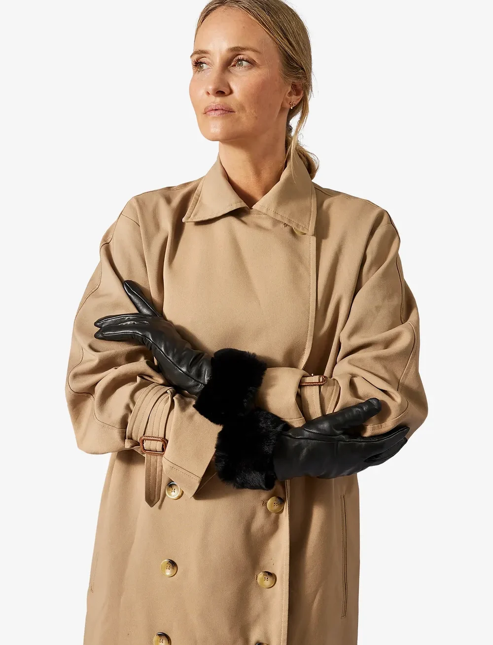 Adax - Adax glove Ebba - kašmiir - black - 0