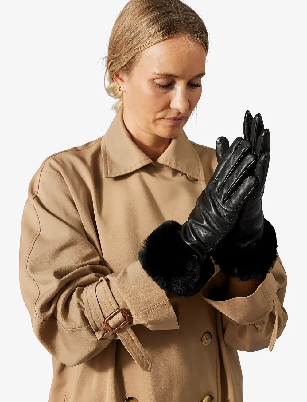 Adax - Adax glove Ebba - kašmiir - black - 2