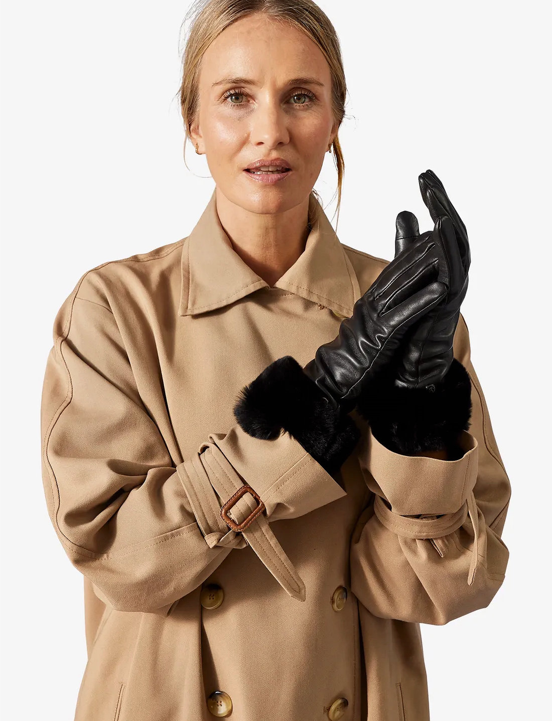 Adax - Adax glove Ebba - kašmiir - black - 3