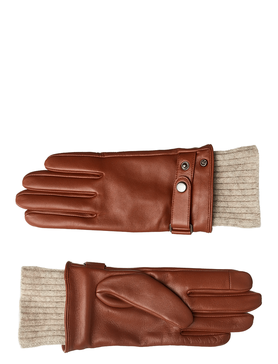 Adax - Adax glove Myra - lederhandschuhe - cognac - 0