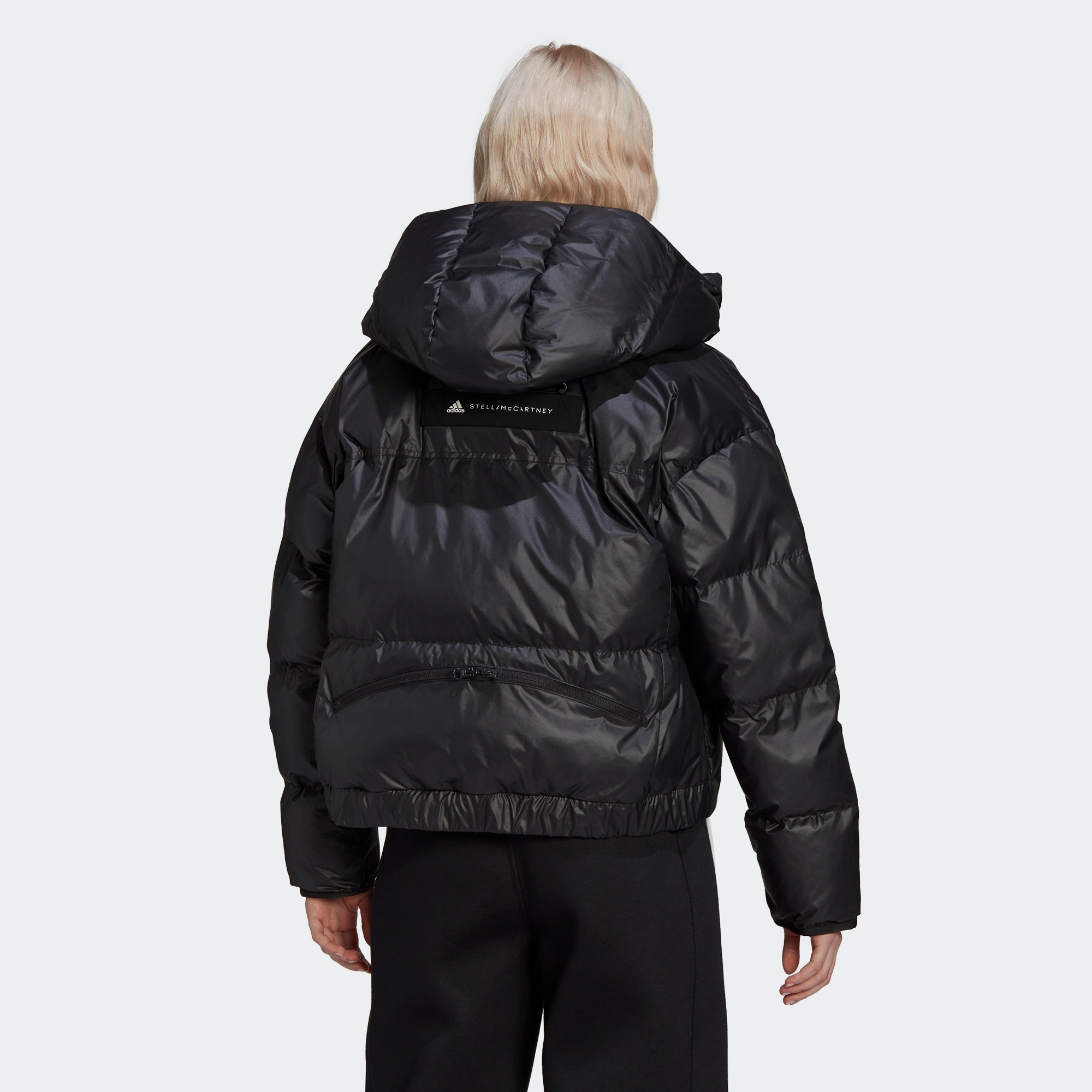 adidas by Stella McCartney - Short Puffer Jacket W - black/white - 3