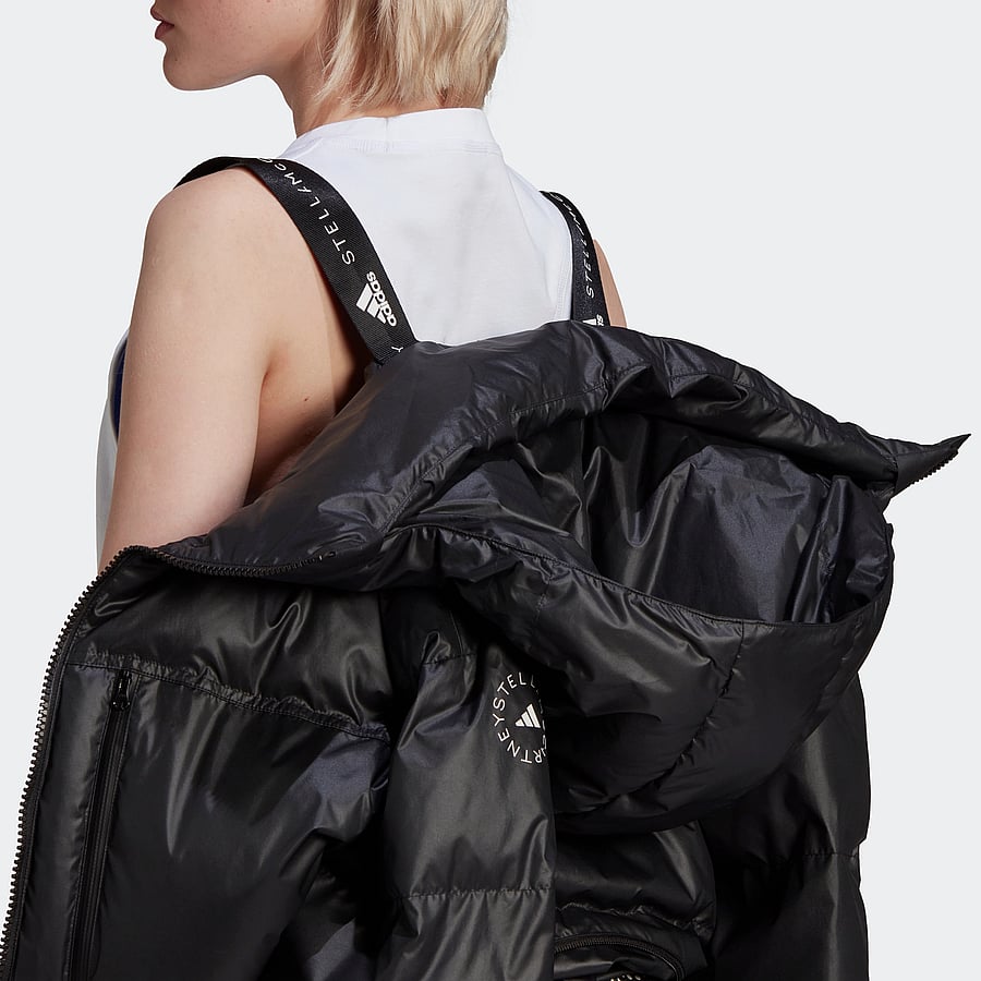 adidas by Stella McCartney - Short Puffer Jacket W - black/white - 4