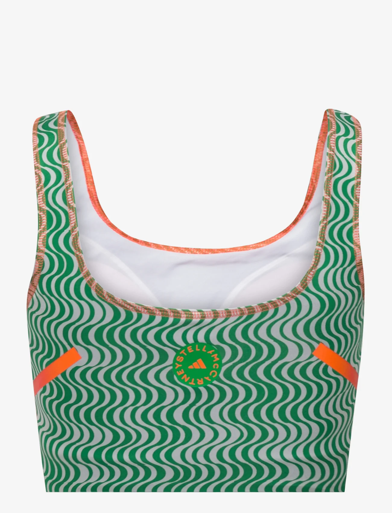 adidas by Stella McCartney - adidas by Stella McCartney TruePurpose Printed Crop Top - sport bras: medium - green/clonix - 1