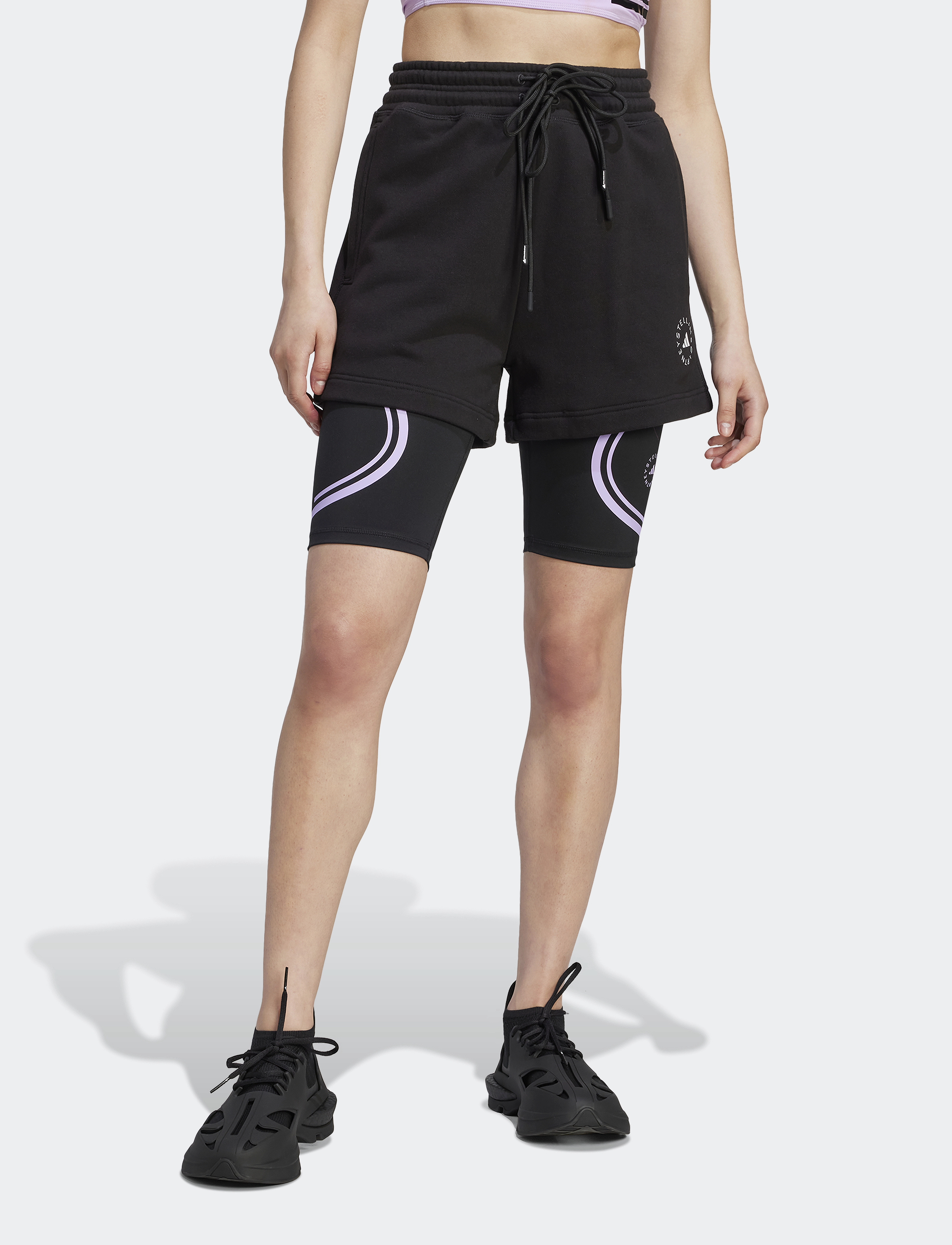 adidas by Stella McCartney Asmc Terry Sho, S, Shorts, Schwarz - Sweat Frauen