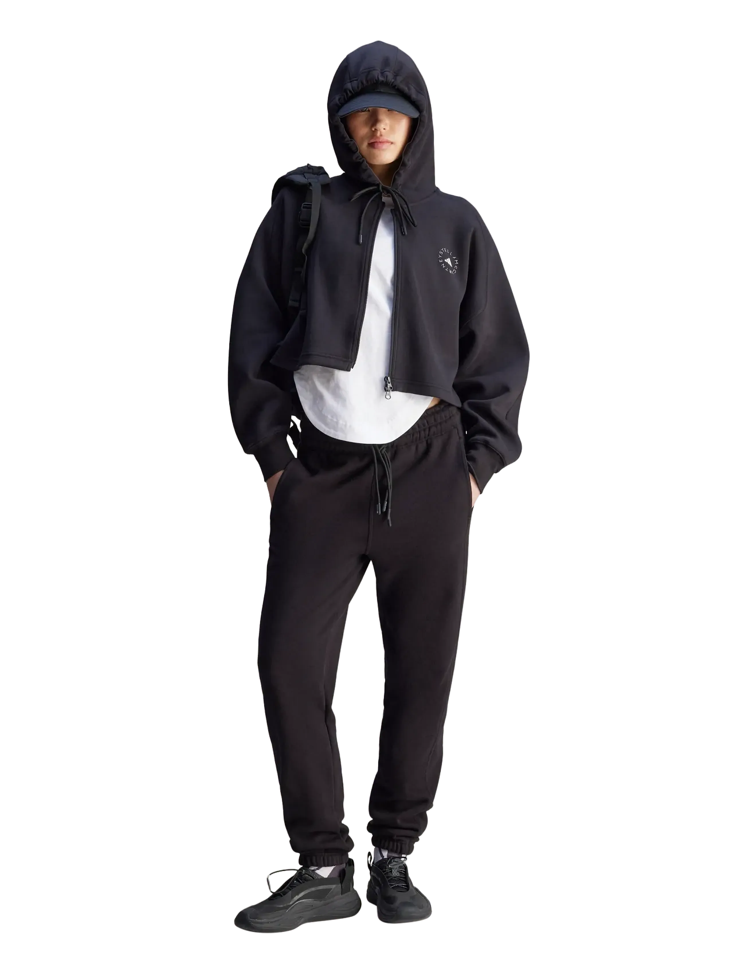 adidas by Stella McCartney - aSMC CRO HOODIE - megztiniai ir džemperiai - black - 0