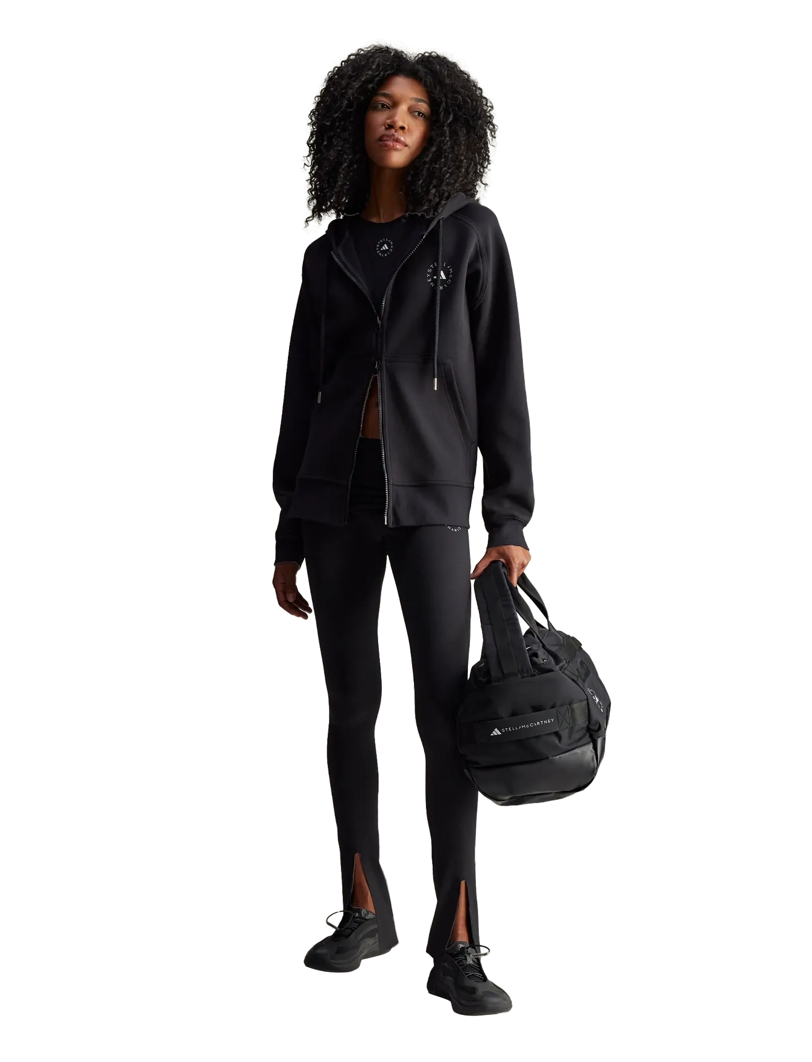 adidas by Stella McCartney aSMC FZ HOODIE - Sweatshirts - BLACK/WHITE / black