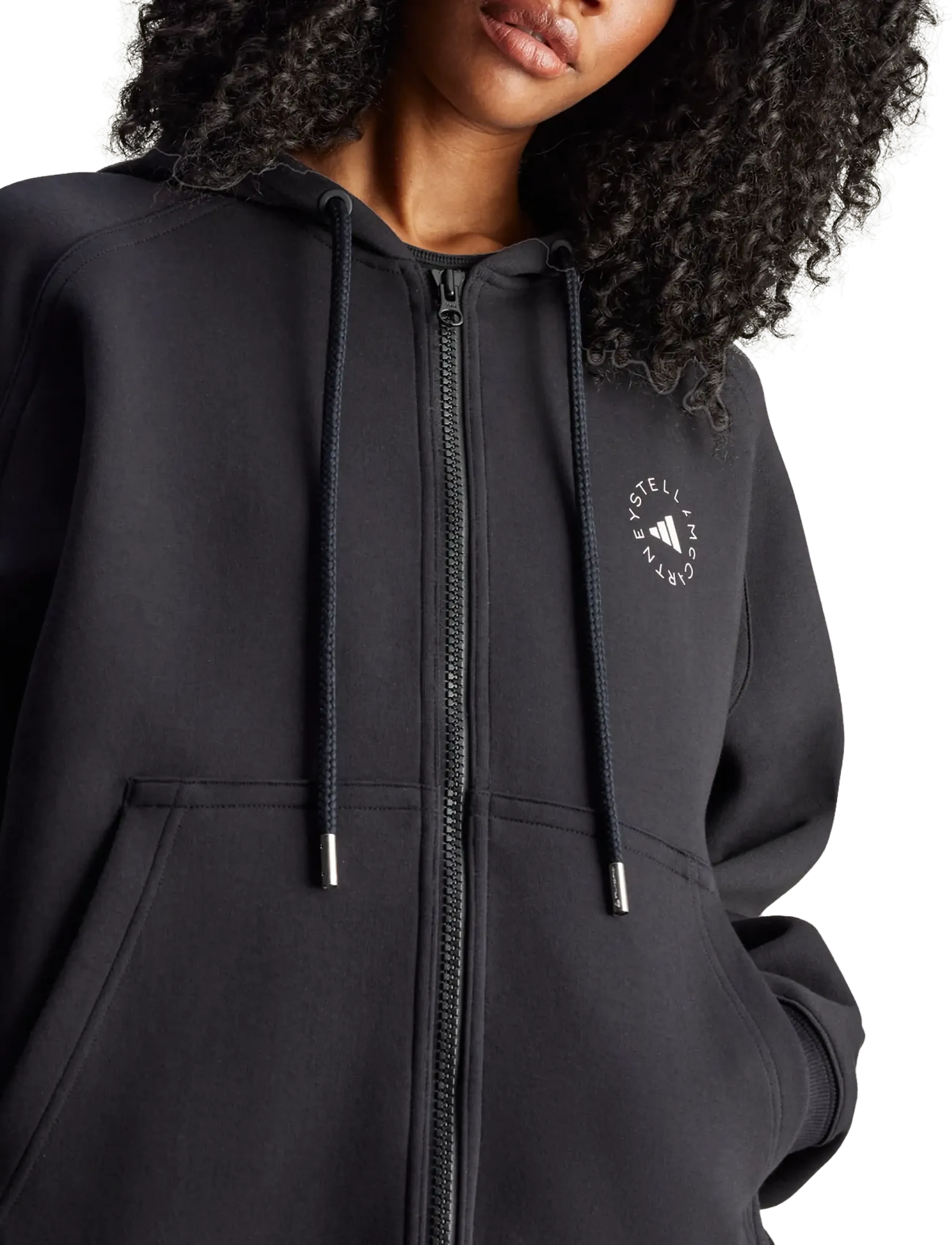 adidas by Stella McCartney - aSMC FZ HOODIE - overdele - black/white - 4