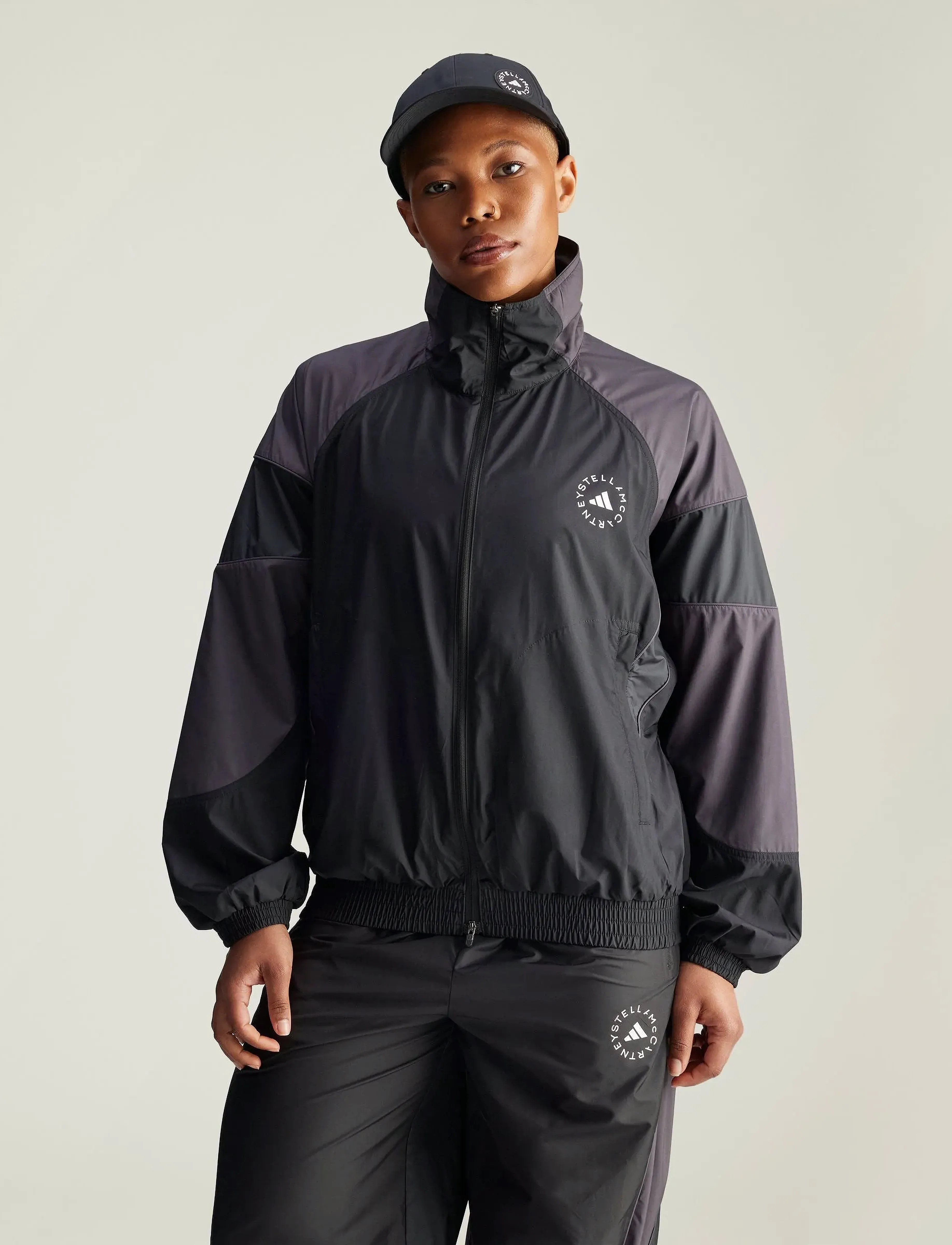 adidas by Stella McCartney aSMC TRACKTOP - adidas Performance - CARBON / black