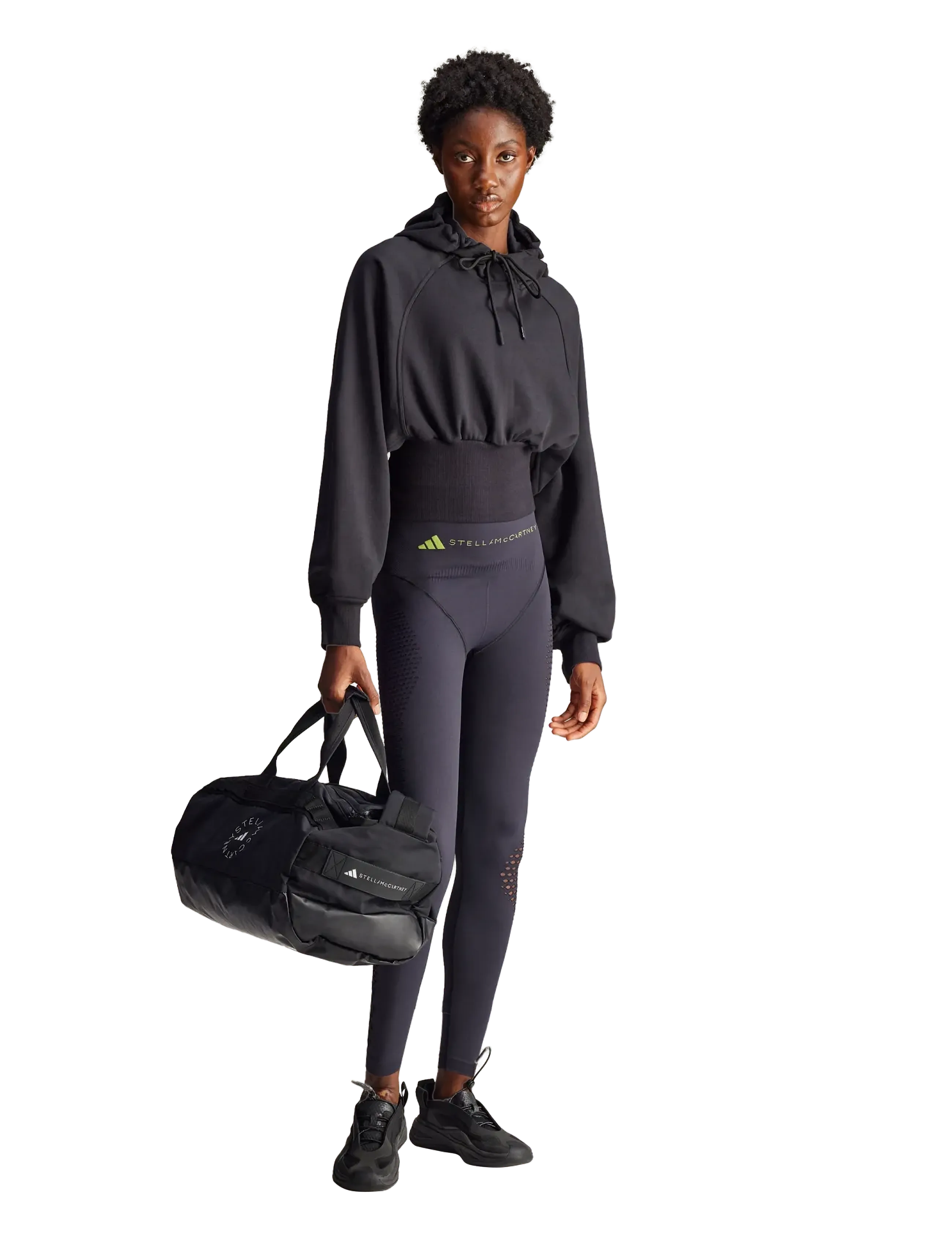 adidas by Stella McCartney aSMC CR HOODIE - adidas by Stella McCartney - BLACK / black