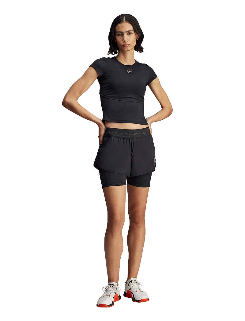 adidas by Stella McCartney - aSMC TPR 2IN1S - shorts - black - 0