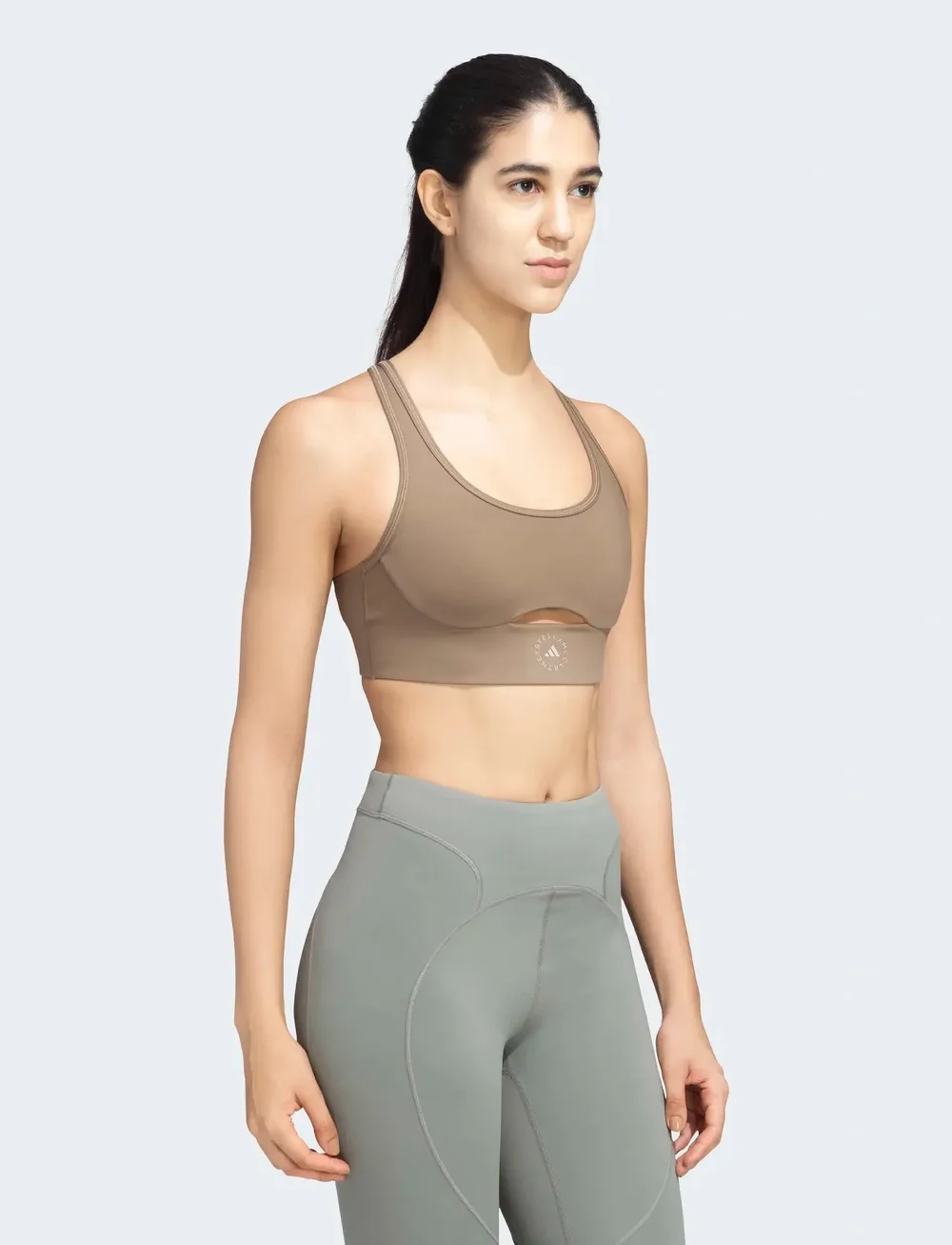 adidas by Stella McCartney - aSMC TST BRA - mittlerer halt - brnmos - 0