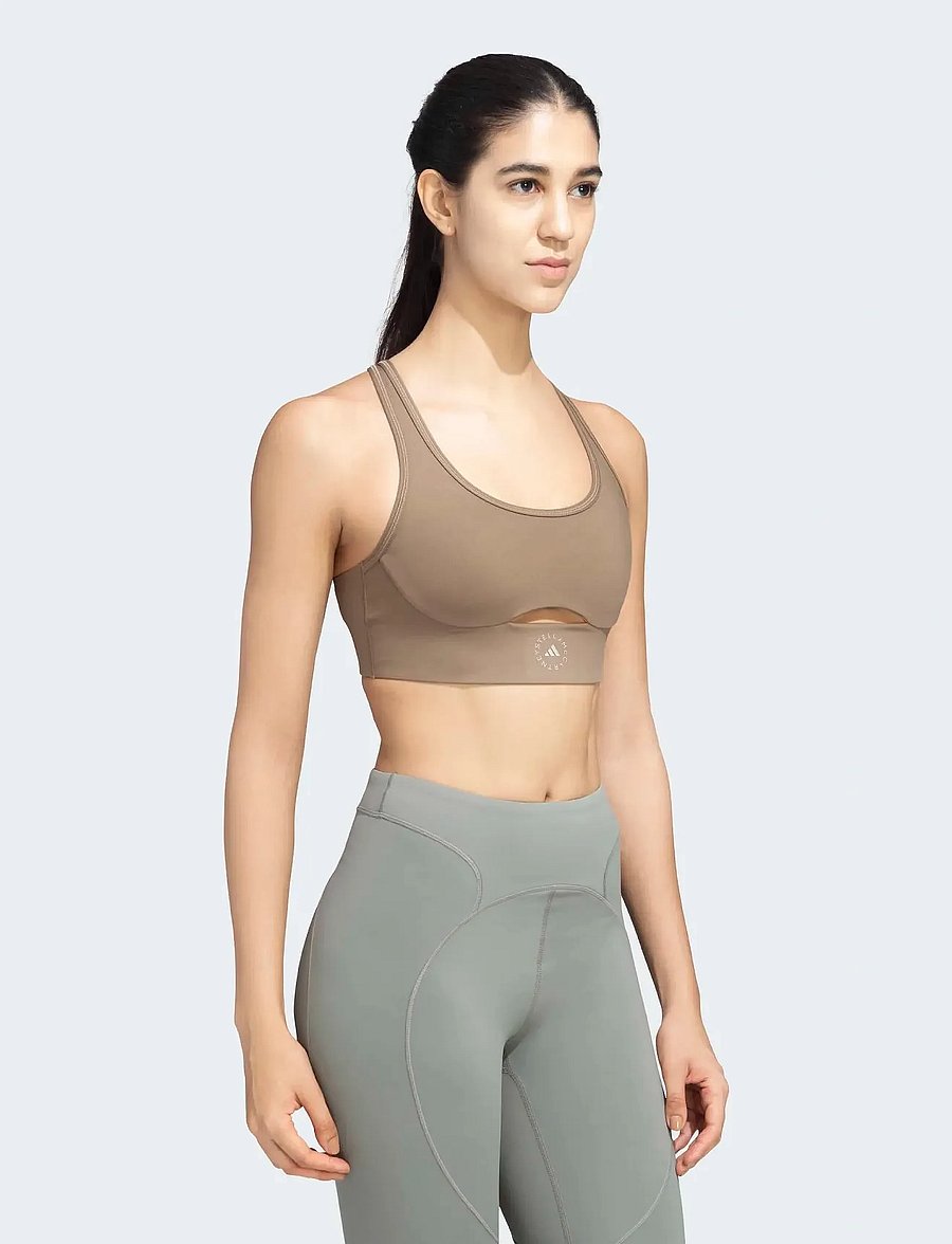 adidas by Stella McCartney - aSMC TST BRA - medium støtte - brnmos - 0