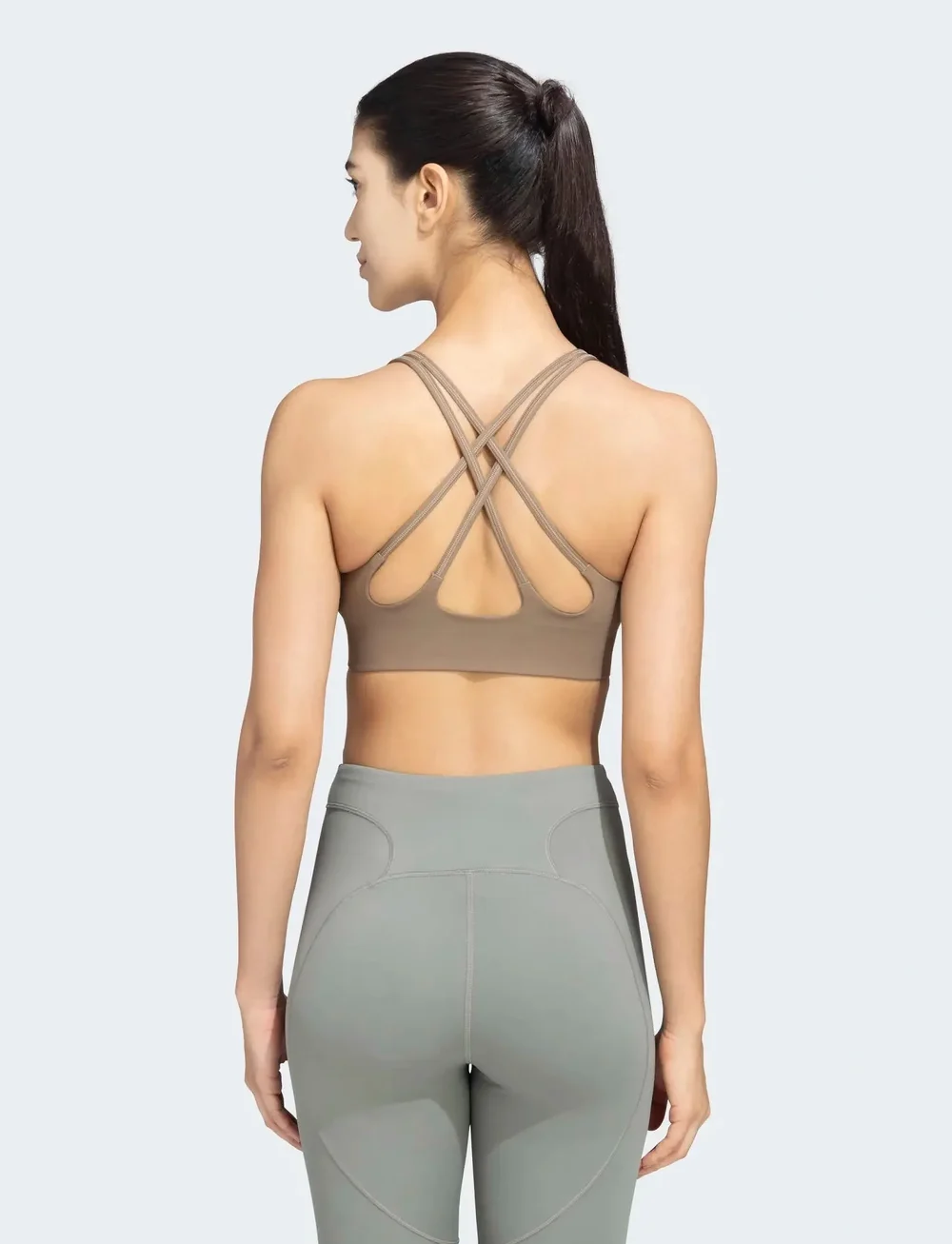 adidas by Stella McCartney - aSMC TST BRA - mittlerer halt - brnmos - 3