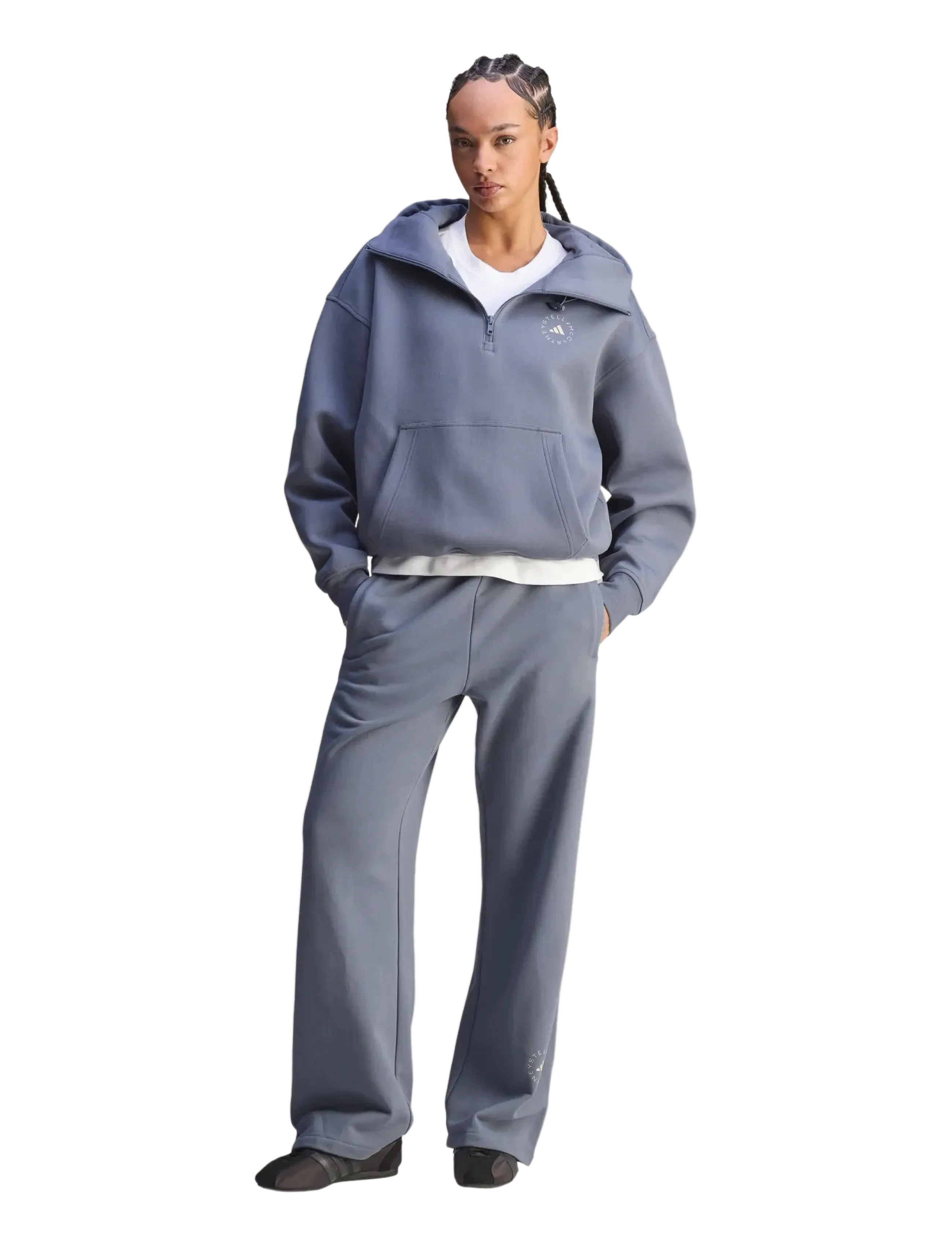 adidas by Stella McCartney aSMC HALFZIP HD - Sweatshirts - ONIX / blue