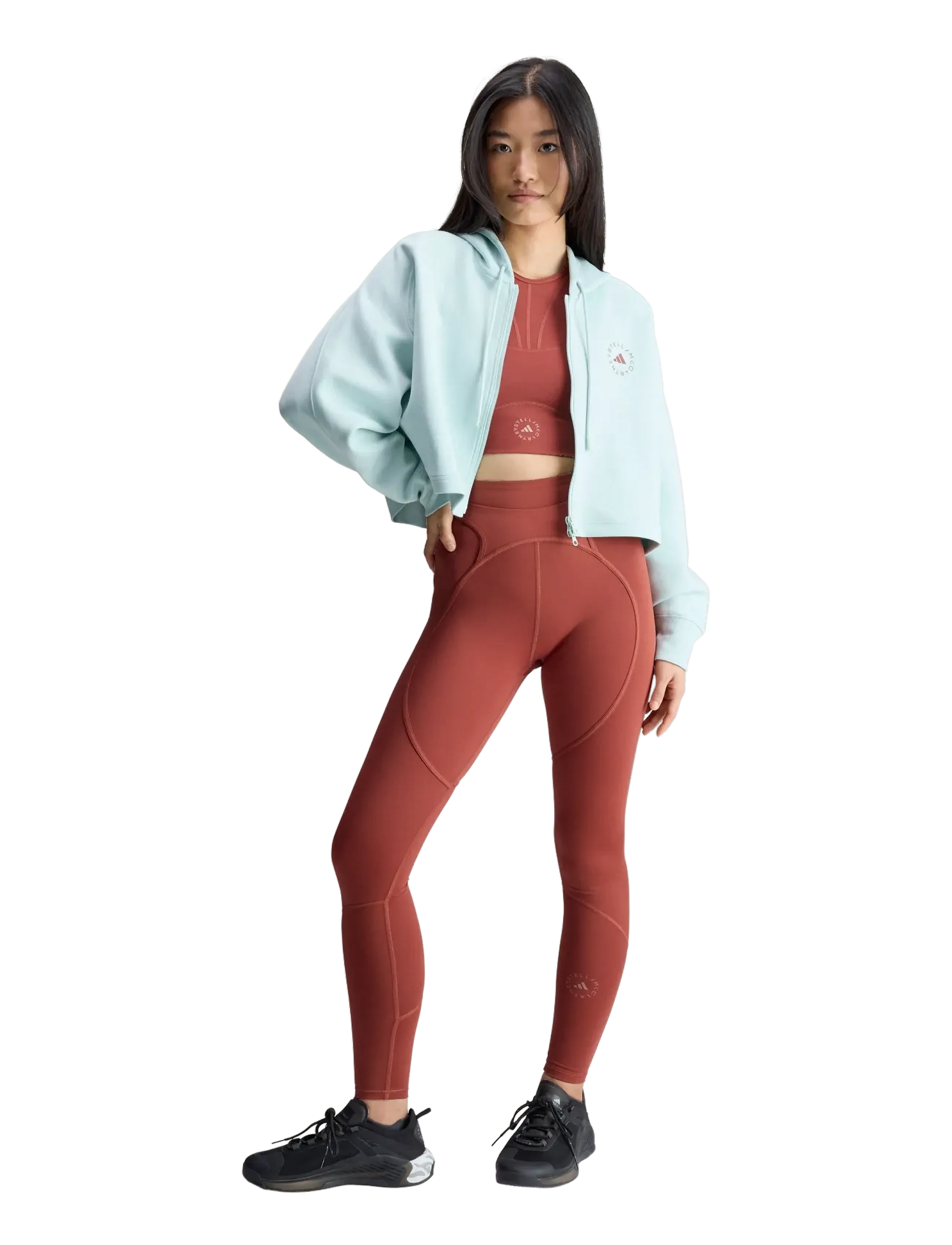 adidas by Stella McCartney aSMC CRO HOODIE - Sweatshirts - VAPGRN / green