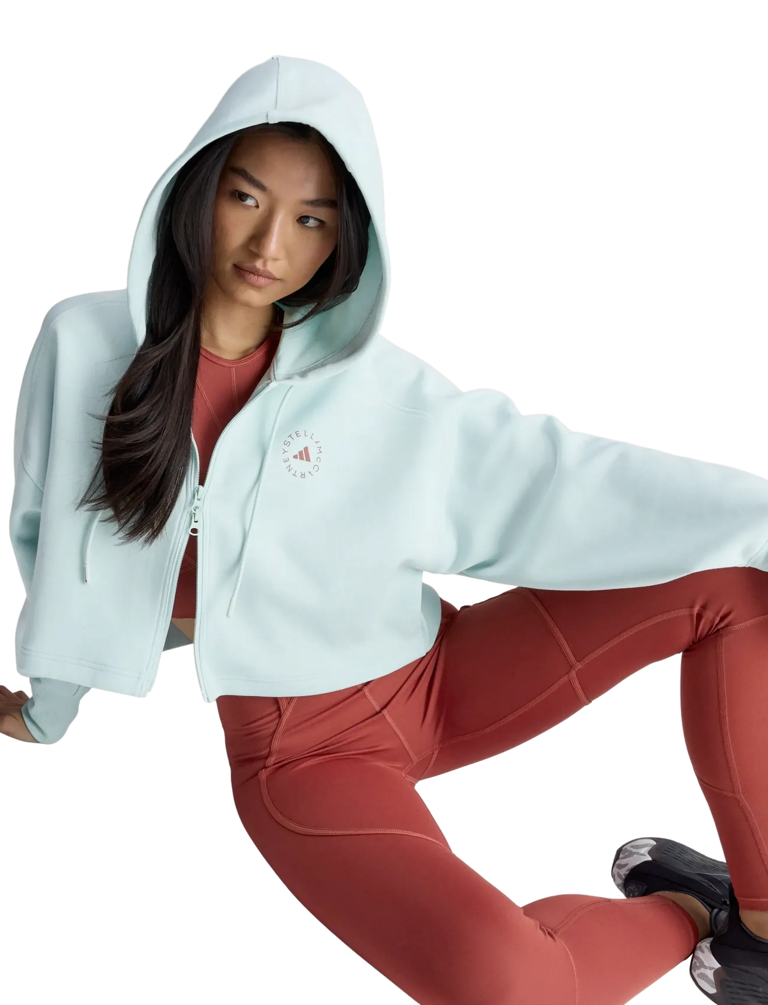 adidas by Stella McCartney - aSMC CRO HOODIE - overdele - vapgrn - 4