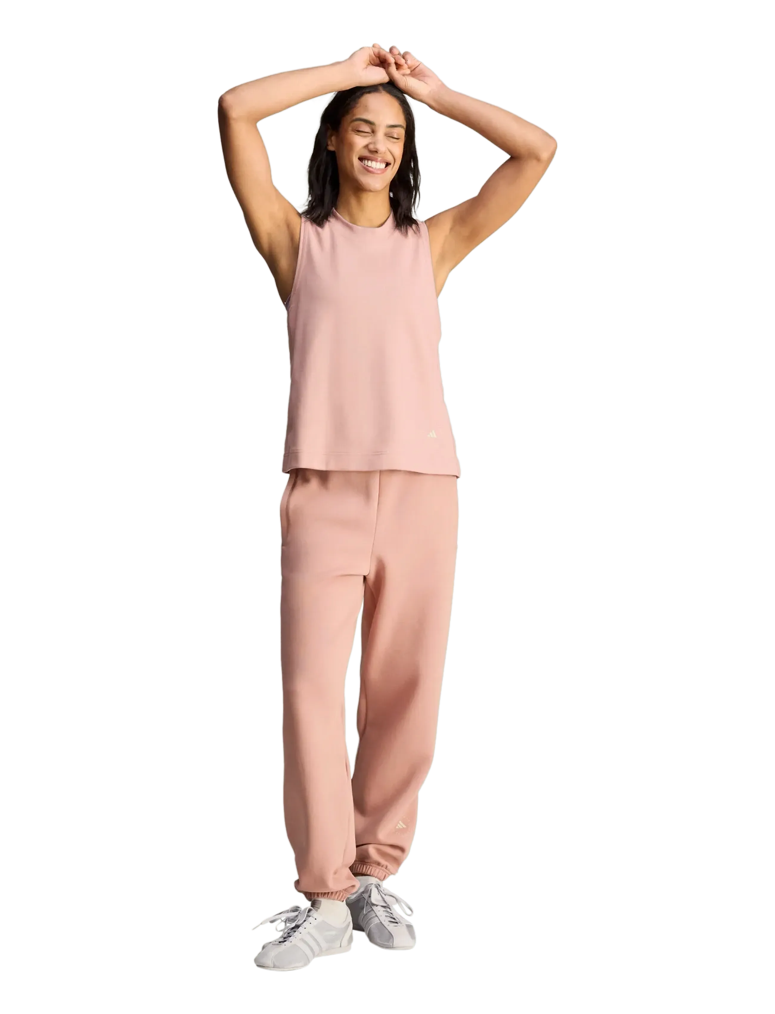 adidas by Stella McCartney aSMC LOGO TK - Alussärgid ja T-särgid - BROWNM / pink/rose