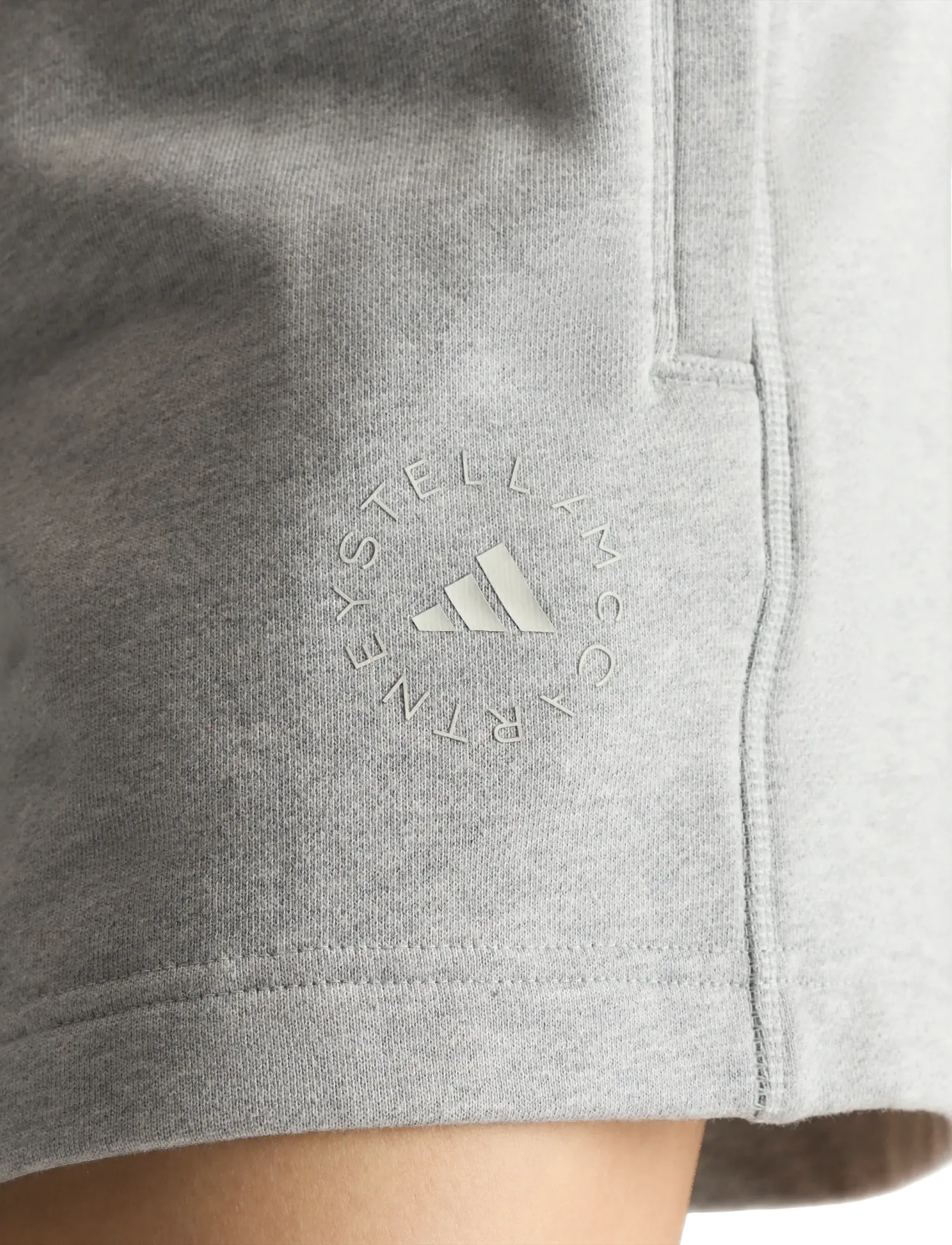 adidas by Stella McCartney - aSMC TERRY SHO - sweat shorts - mgreyh/white - 3
