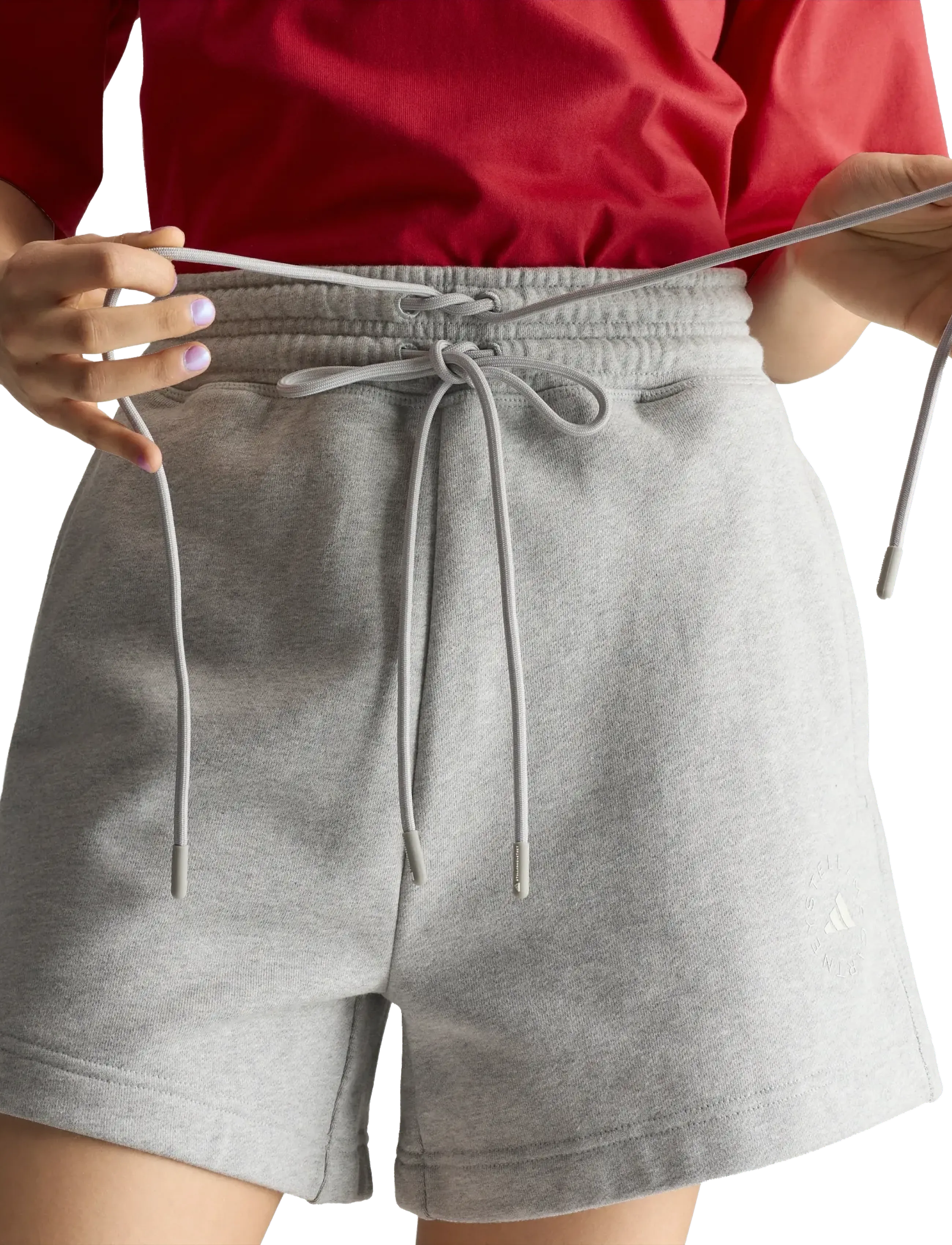 adidas by Stella McCartney - aSMC TERRY SHO - sweat shorts - mgreyh/white - 4