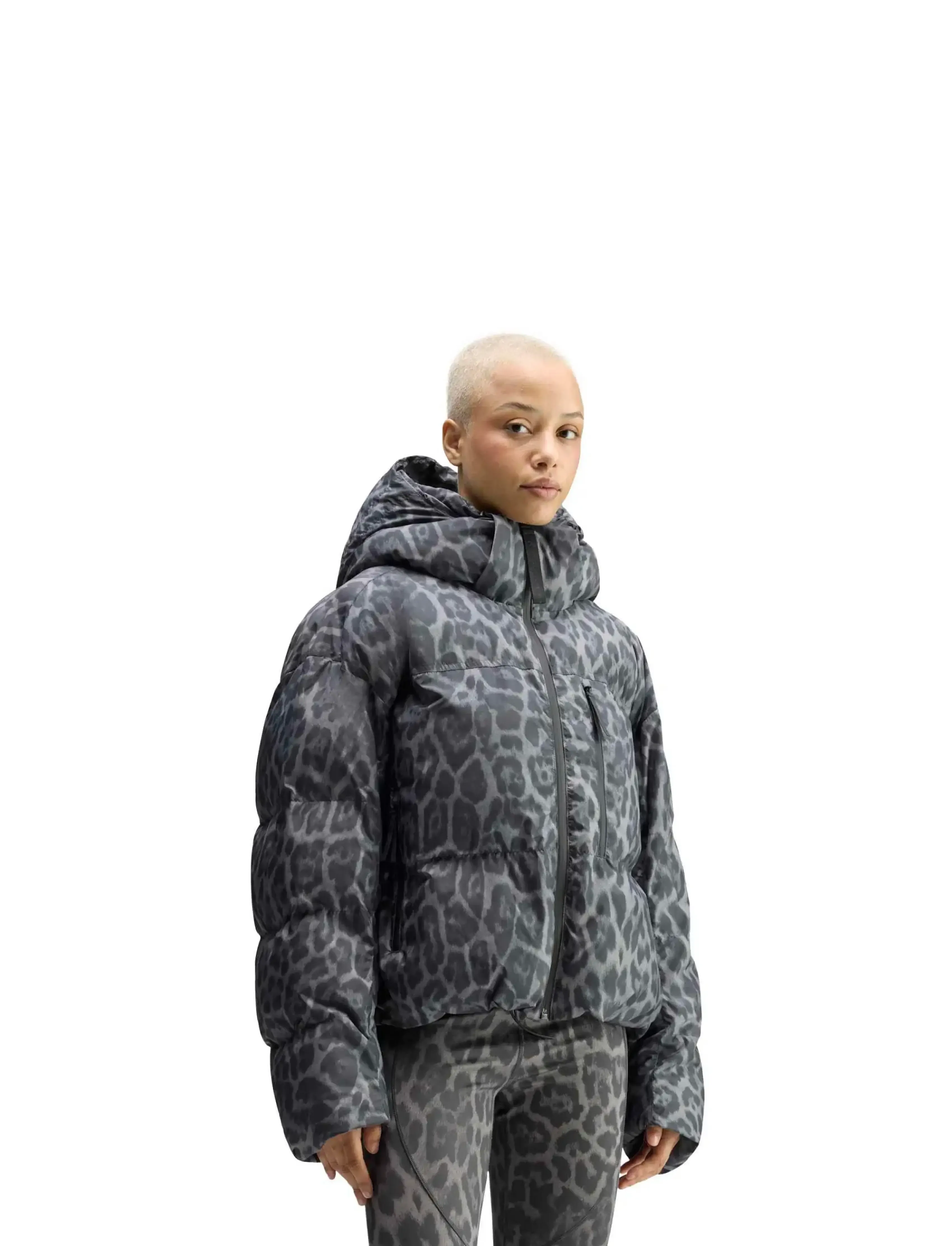 adidas by Stella McCartney - aSMC SHRT PUF P - dovgry/carbon - 0