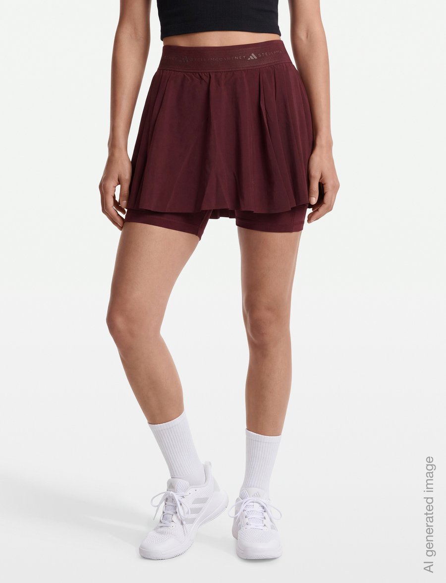 adidas by Stella McCartney - aSMC PLTD SKORT - spódnico spodnie - maroon - 3