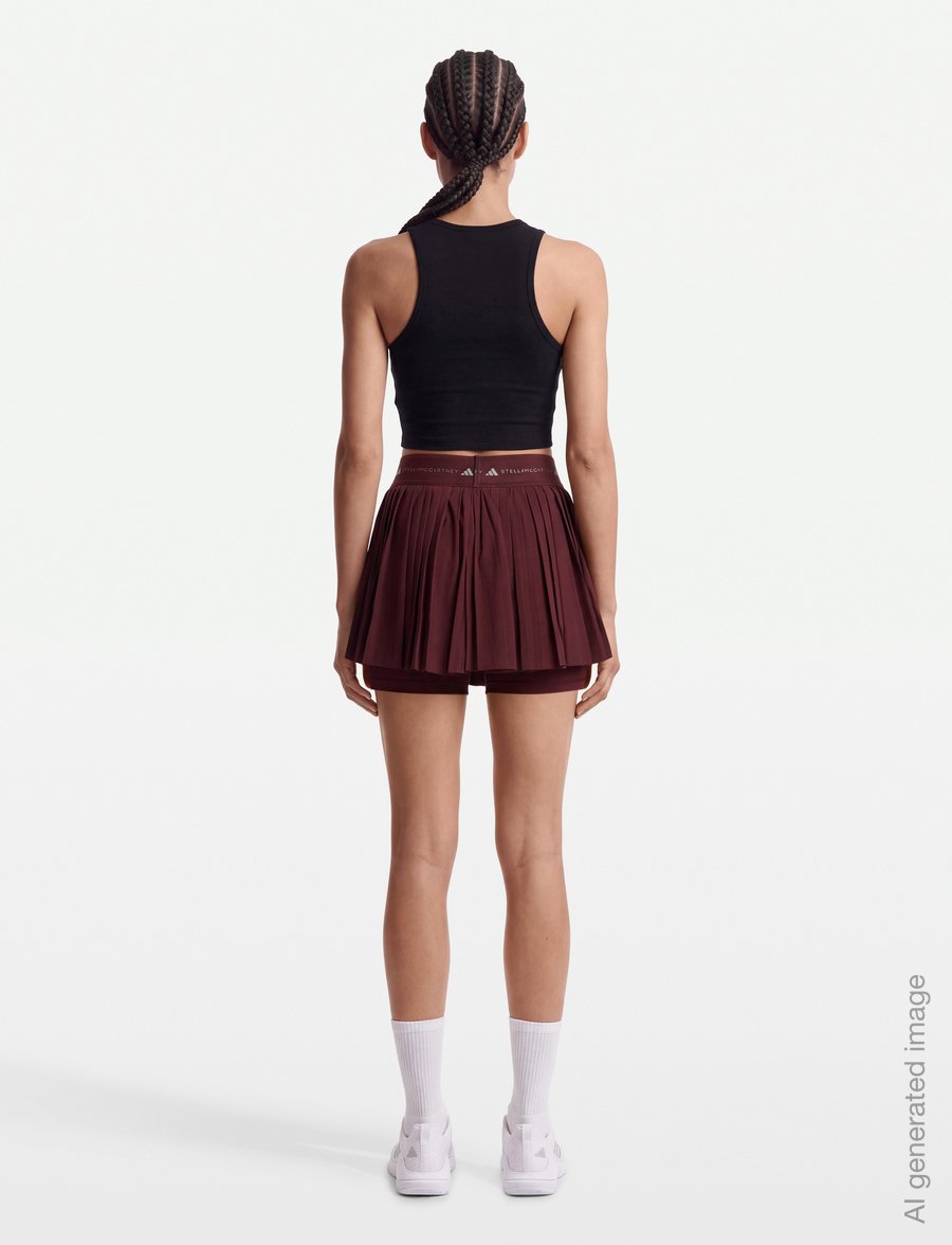 adidas by Stella McCartney - aSMC PLTD SKORT - spódnico spodnie - maroon - 4