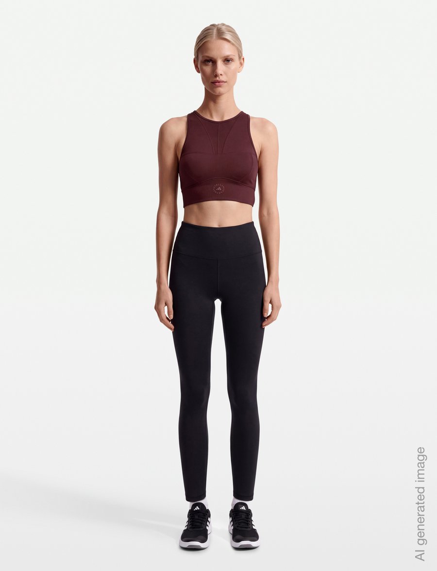 adidas by Stella McCartney - aSMC TPR CR TOP - crop-tops - maroon - 0