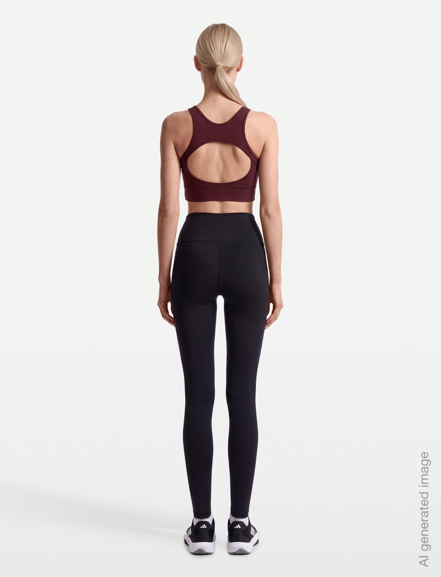 adidas by Stella McCartney - aSMC TPR CR TOP - crop-tops - maroon - 4