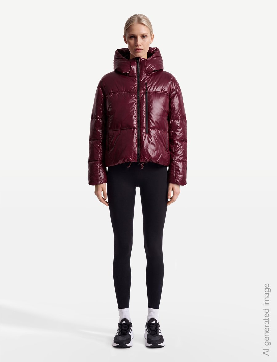 adidas by Stella McCartney - aSMC SHORT PUF - winter jacket - maroon - 0
