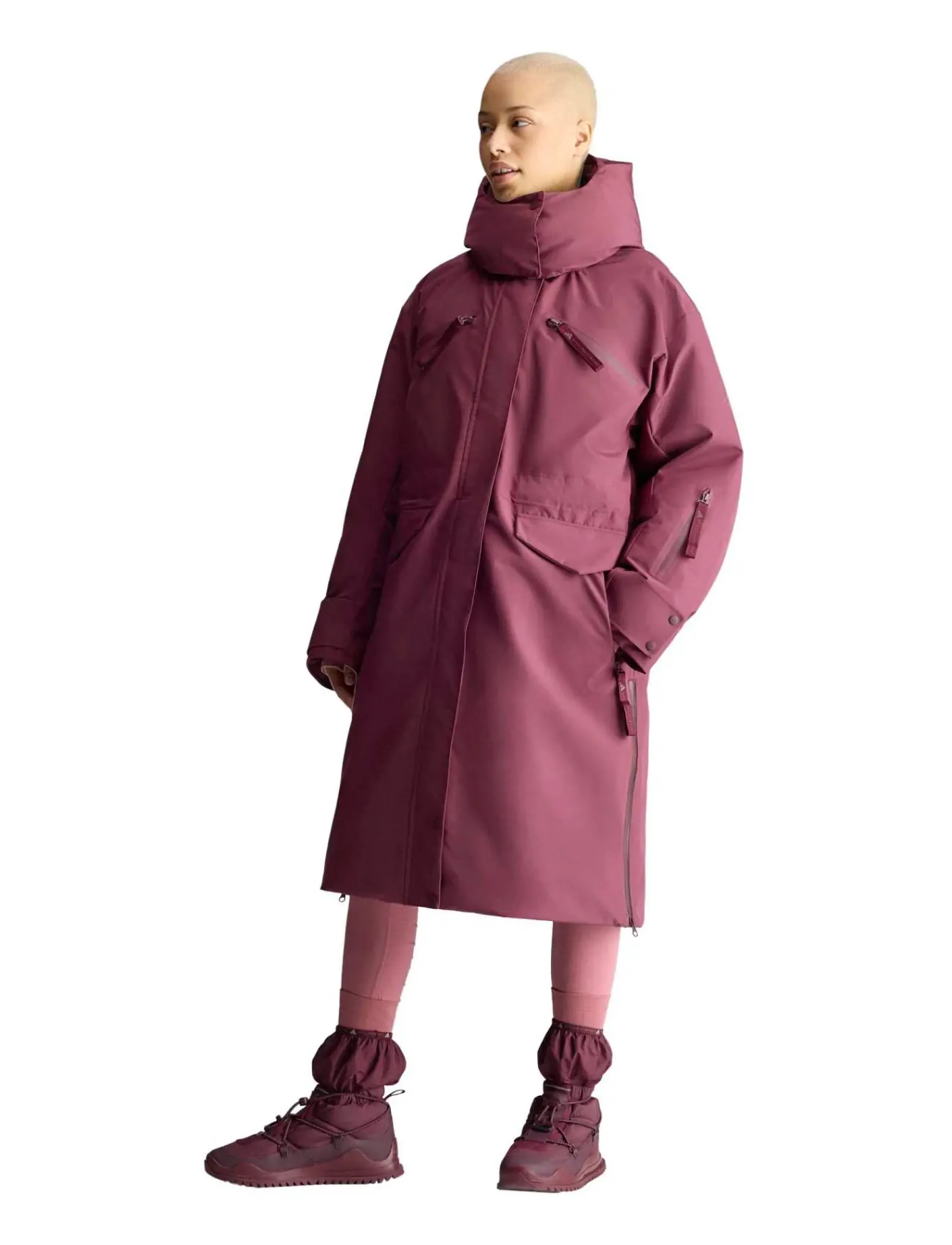 adidas by Stella McCartney - aSMC LONG PUFFA - daunenjacken - maroon - 1