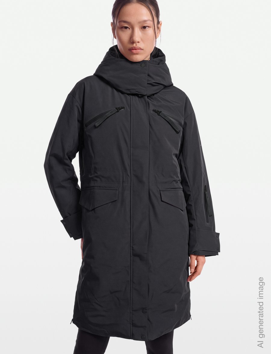 adidas by Stella McCartney - aSMC LONG PUFFA - sulejoped ja voodriga joped - carbon - 3