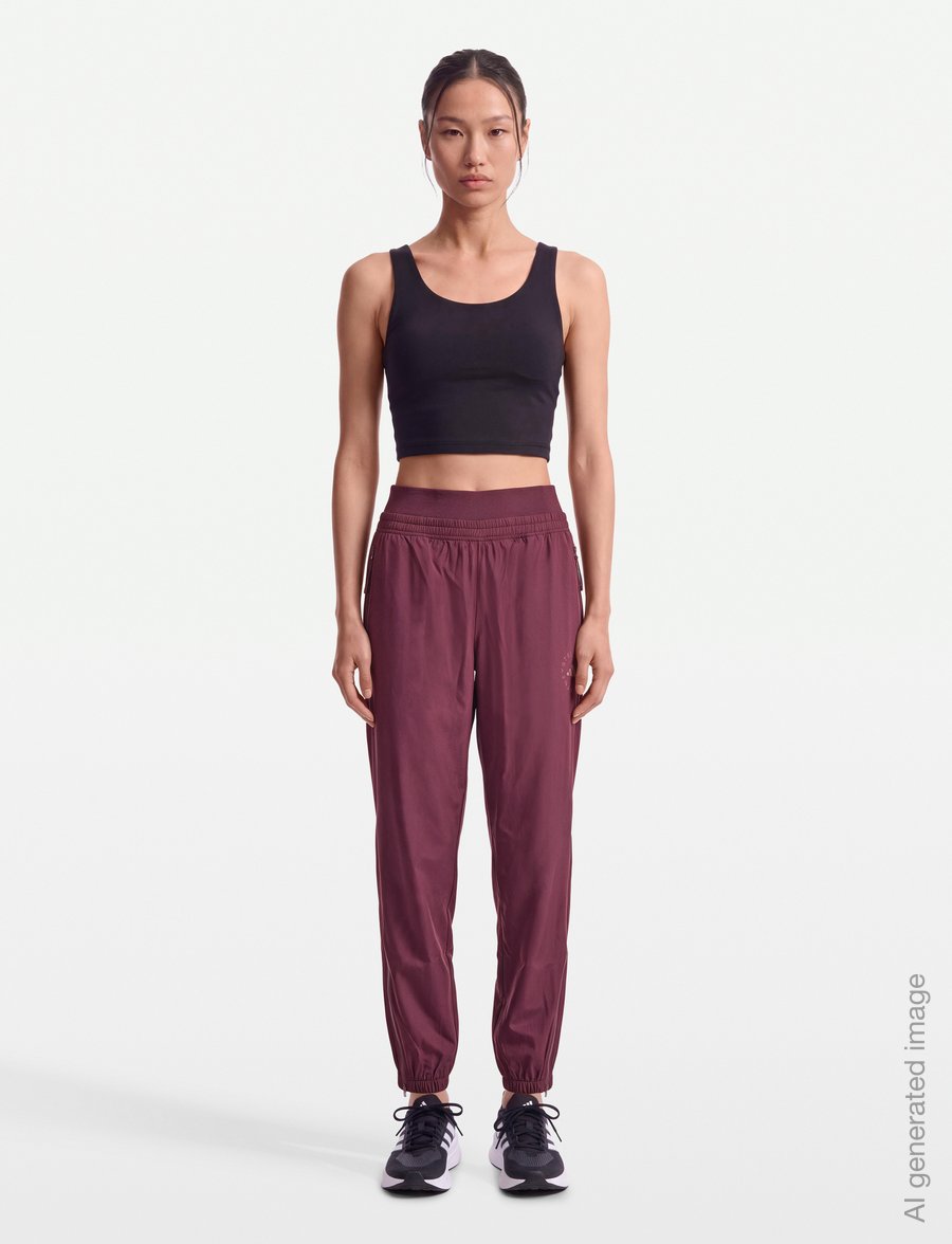 adidas by Stella McCartney - aSMC ZIP TP - joggingbukser - maroon - 0