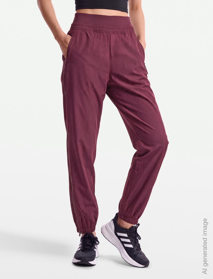 adidas by Stella McCartney - aSMC ZIP TP - joggingbukser - maroon - 4